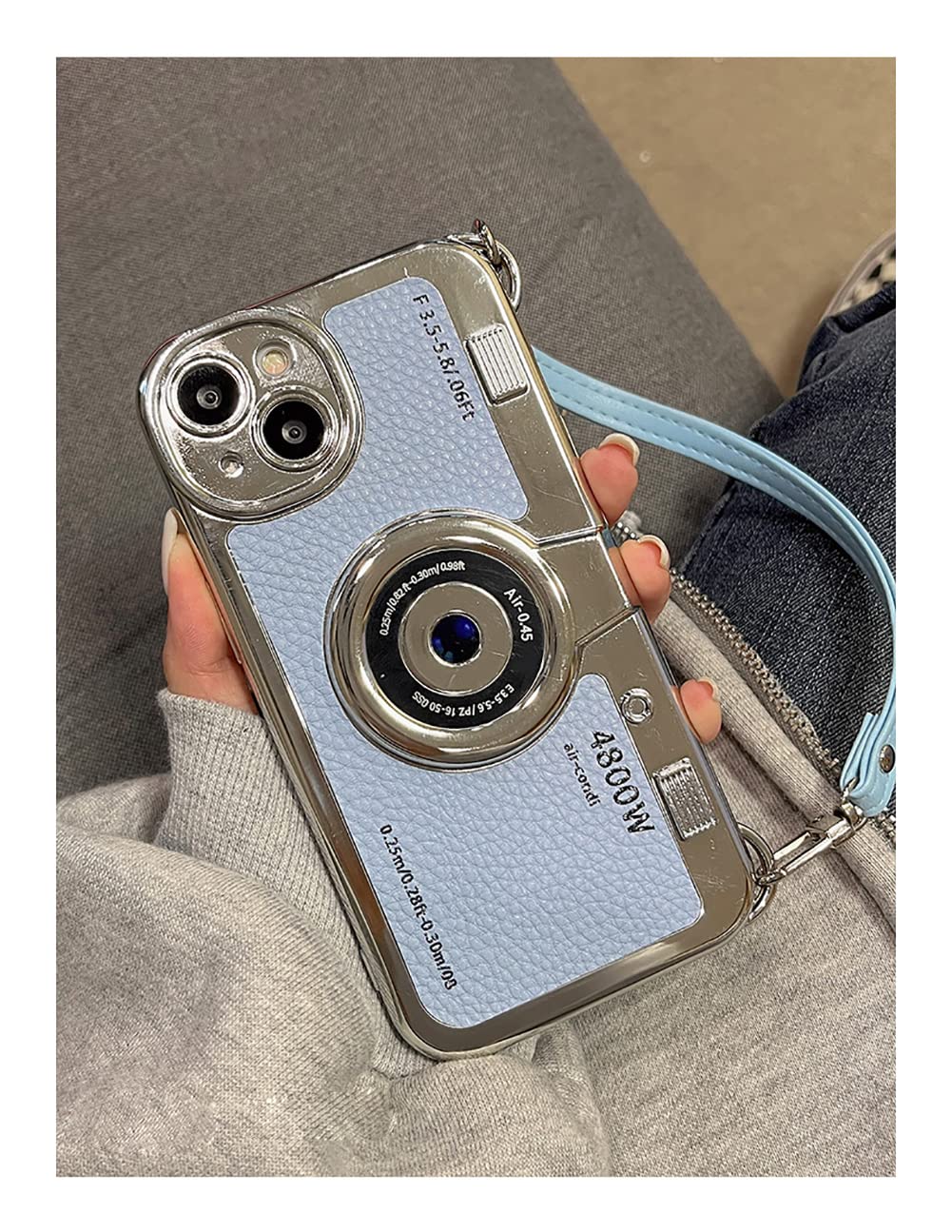 Foto 4 pulgar | Funda Para Teléfono Qokcoahn Compatible Con Iphone 16 Plus, Color Azul - Venta Internacional.