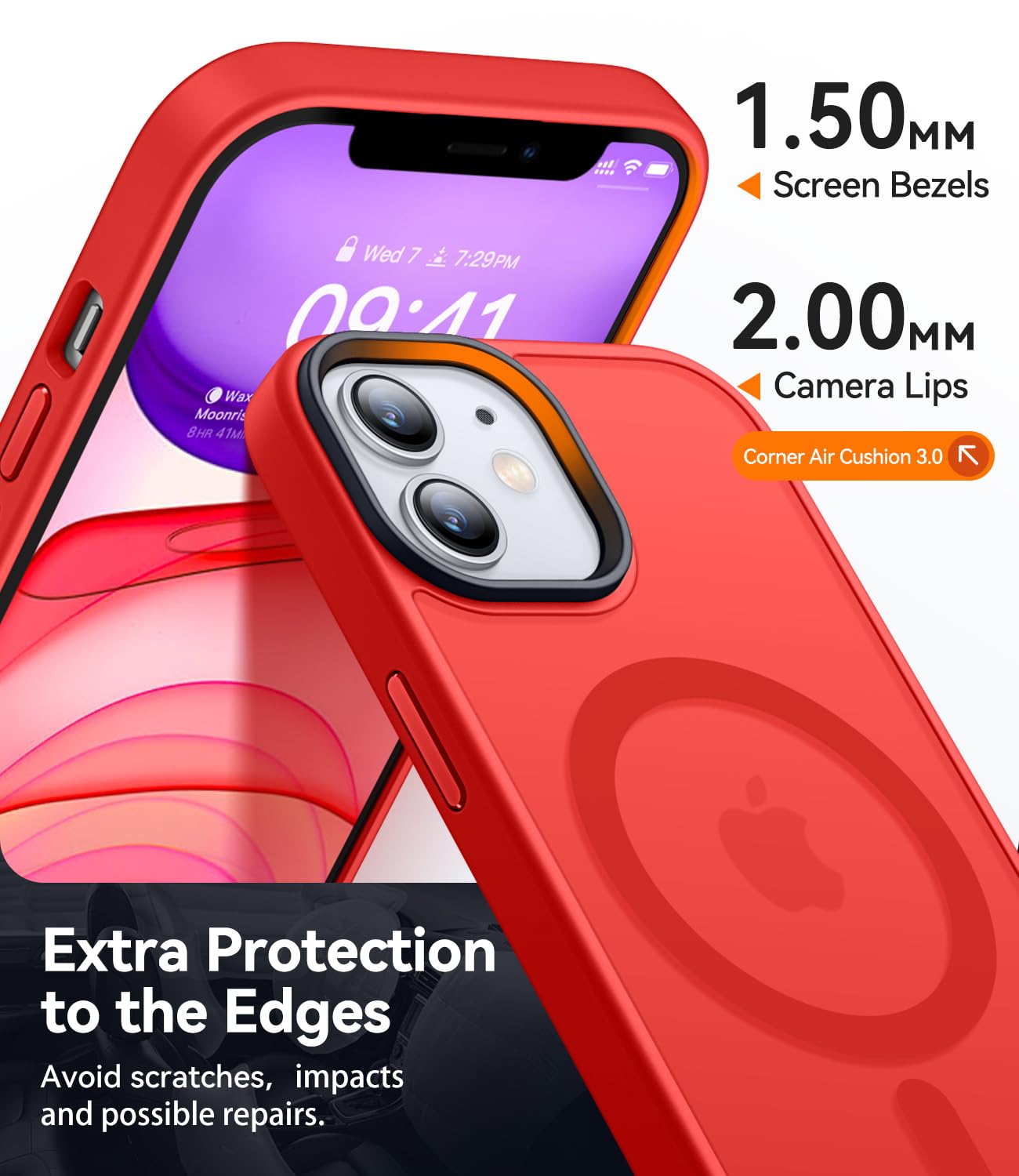 Foto 6 pulgar | Funda Magnética Canshn Para Iphone 11 De 6.1 Pulgadas, Color Rojo - Venta Internacional.