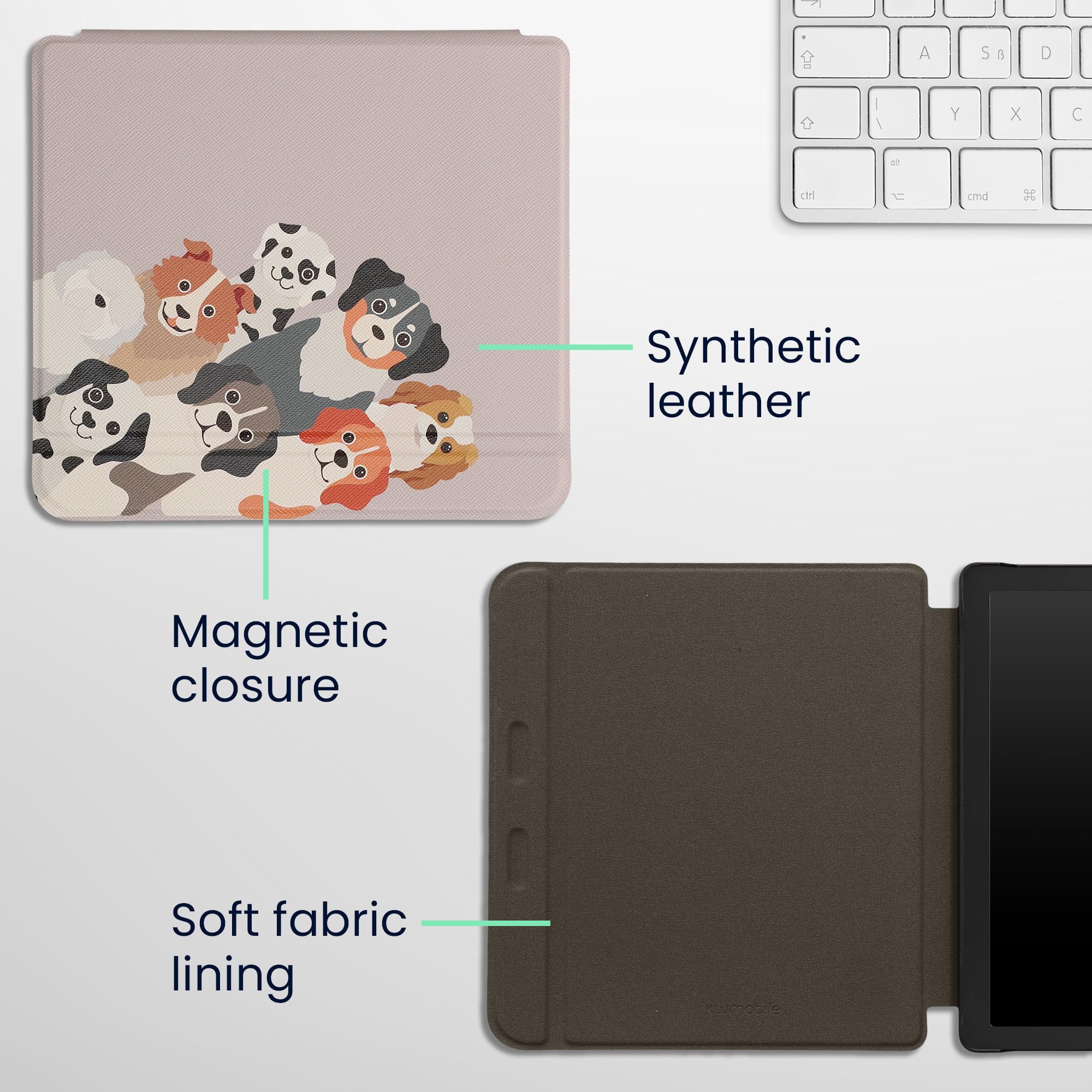 Foto 5 | Funda Kwmobile Compatible Con El Lector Electrónico Kobo Libra 2 - Venta Internacional.