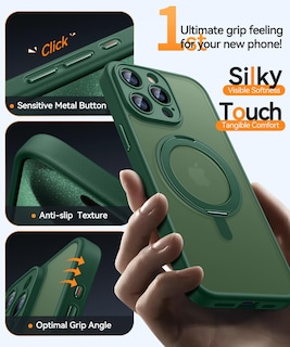 Foto 6 | Funda Para Teléfono Canshn Con Soporte Magnético Con Giro De 360° Para Iphone 15 Pro Max - Venta Internacional.