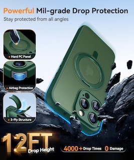 Foto 7 | Funda Para Teléfono Canshn Con Soporte Magnético Con Giro De 360° Para Iphone 15 Pro Max - Venta Internacional.