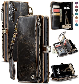 Foto 1 | Funda De Piel Sintética Tipo Cartera Para Samsung Galaxy A14 5g, Color Café - Venta Internacional.