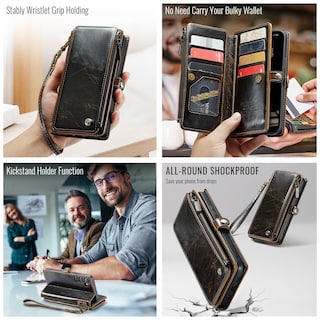 Foto 3 | Funda De Piel Sintética Tipo Cartera Para Samsung Galaxy A14 5g, Color Café - Venta Internacional.