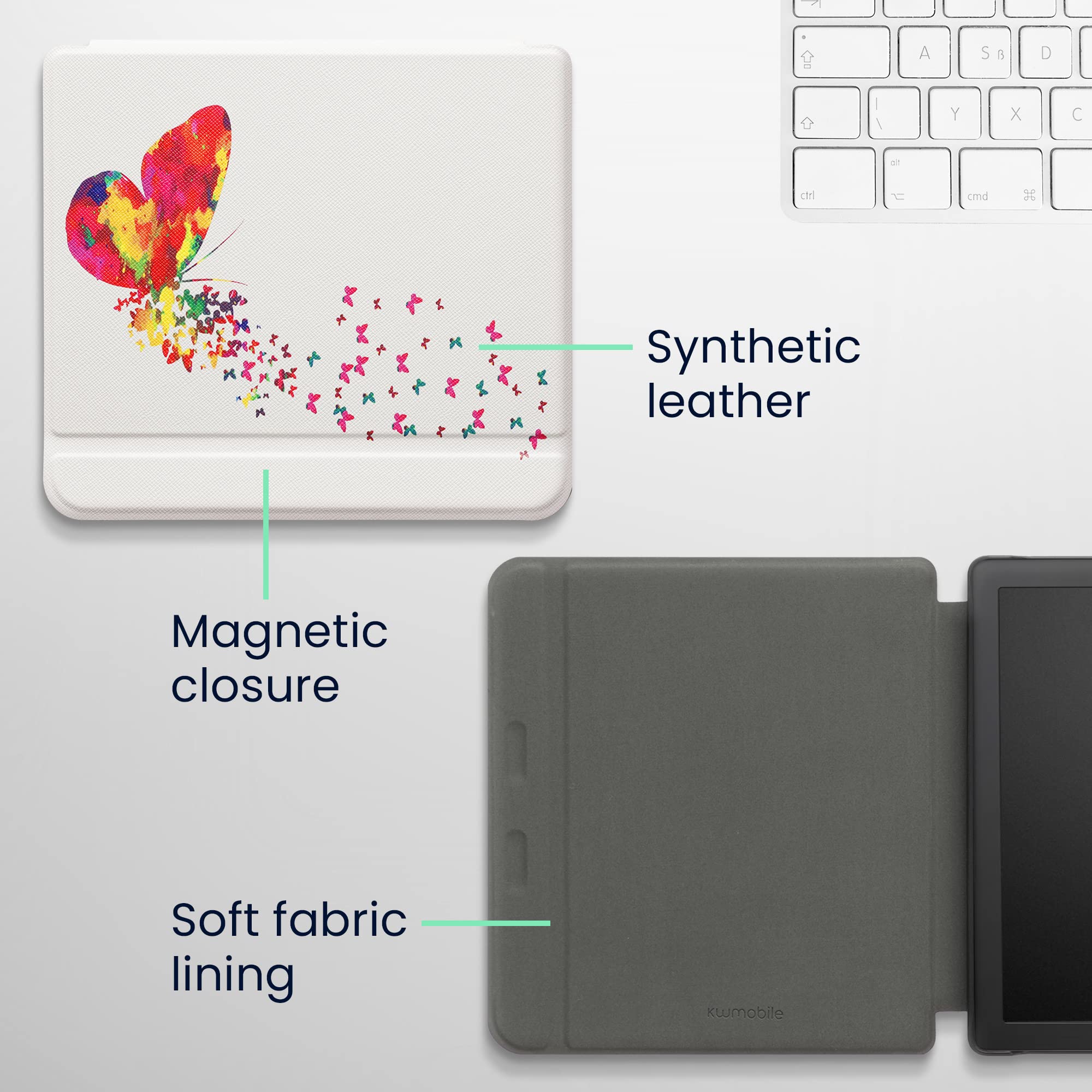 Foto 5 | Funda Kwmobile Compatible Con El Lector Electrónico Kobo Libra 2 - Venta Internacional.