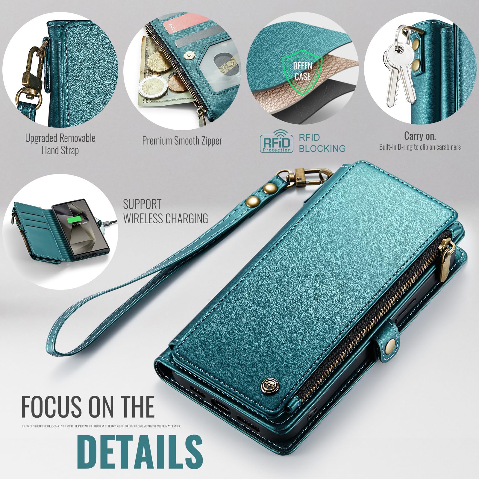 Foto 6 pulgar | Funda Wallet Defcase Compatible Con Samsung Galaxy S24 Ultra - Venta Internacional.