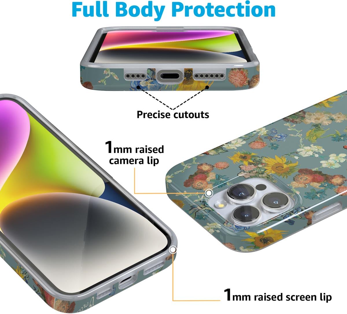 Foto 3 pulgar | Funda Para Teléfono Casely Classic Ultra Slim Van Gogh Para Iphone 16 Pro Max - Venta Internacional.