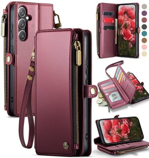 Foto 1 | Funda De Teléfono Defencase Para Samsung Galaxy S24 Fe Wallet, Color Rojo Vino - Venta Internacional.