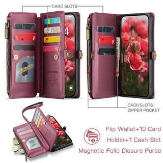 Foto 3 | Funda De Teléfono Defencase Para Samsung Galaxy S24 Fe Wallet, Color Rojo Vino - Venta Internacional.