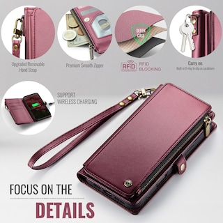 Foto 5 | Funda De Teléfono Defencase Para Samsung Galaxy S24 Fe Wallet, Color Rojo Vino - Venta Internacional.