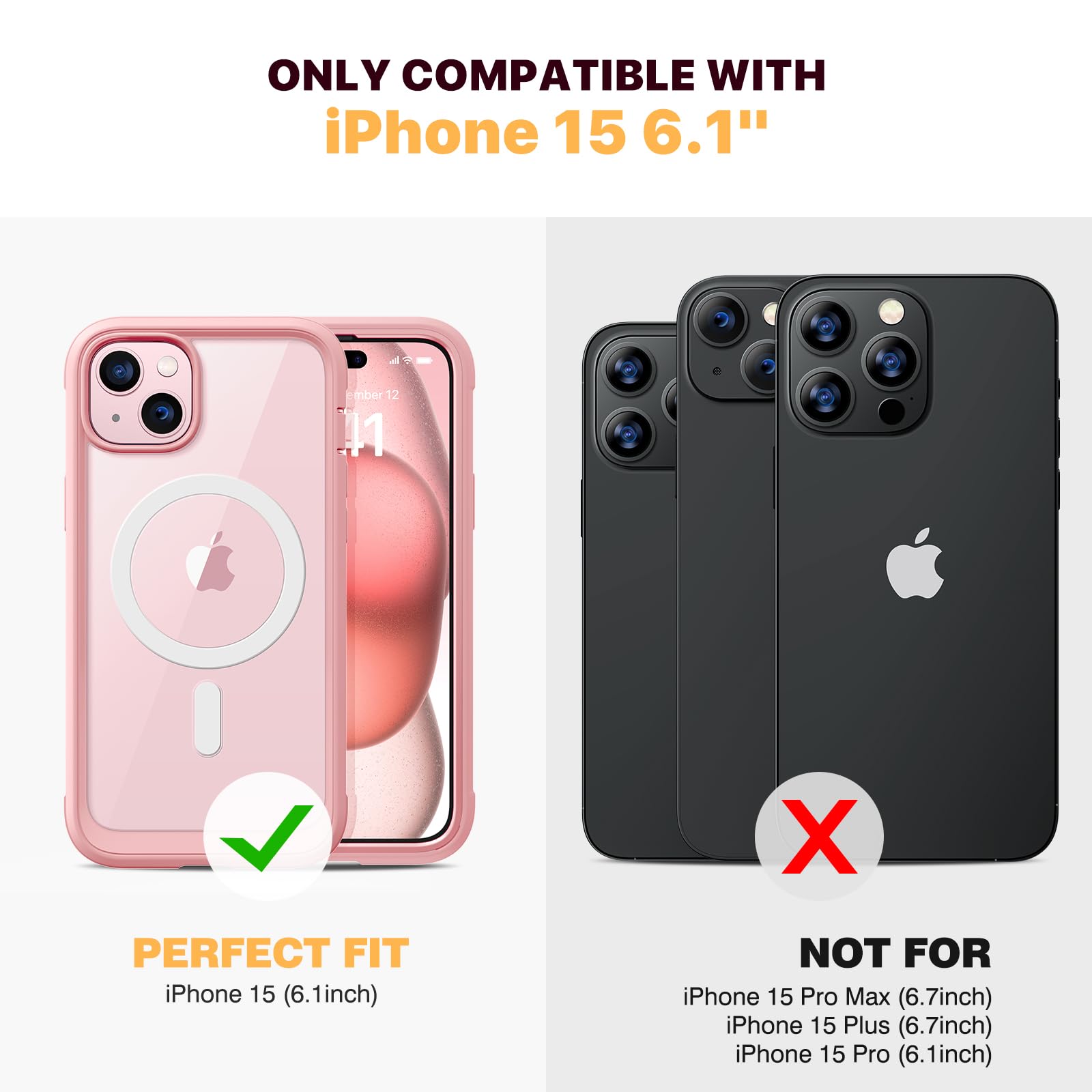 Foto 8 pulgar | Funda Magnética Diaclara Para Iphone 15 Con Protector De Pantalla - Venta Internacional.