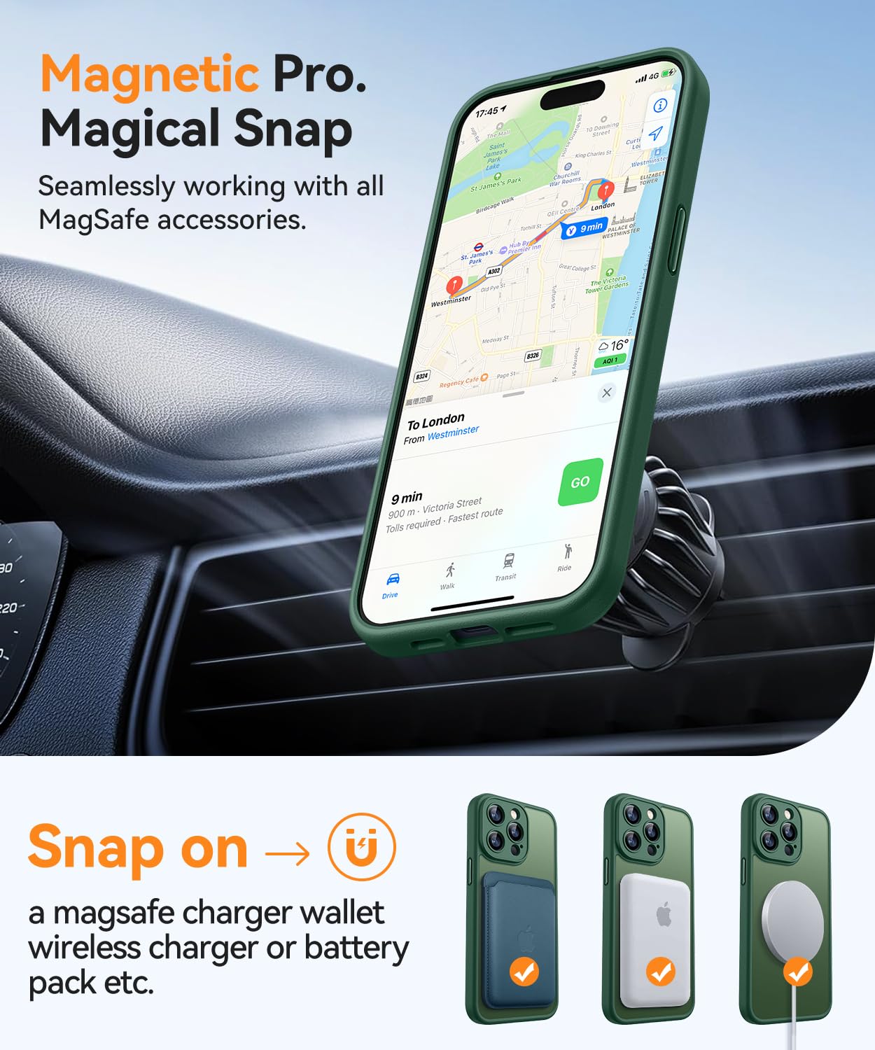 Foto 5 pulgar | Funda Magnética Canshn Compatible Con Iphone 15 Pro Max - Venta Internacional.