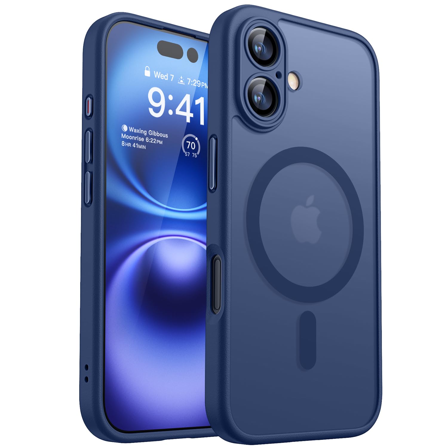Foto 2 pulgar | Funda Magnética Canshn Para Iphone 16 De 6.1 Pulgadas, Color Azul Oscuro - Venta Internacional.