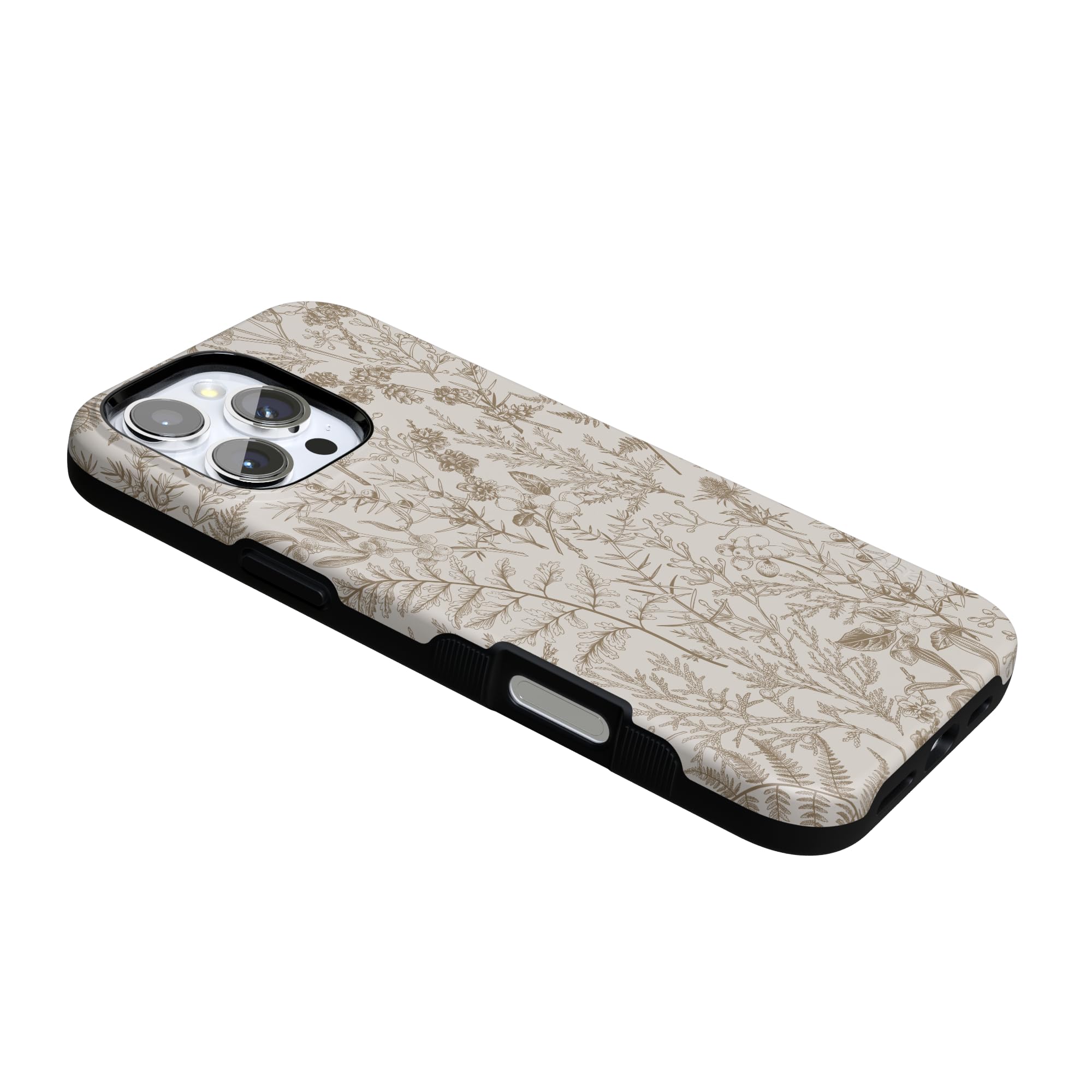 Foto 6 | Funda Para Teléfono Iphone 16 Pro Max, Color Beige, Diseño Floral, Jardín - Venta Internacional.
