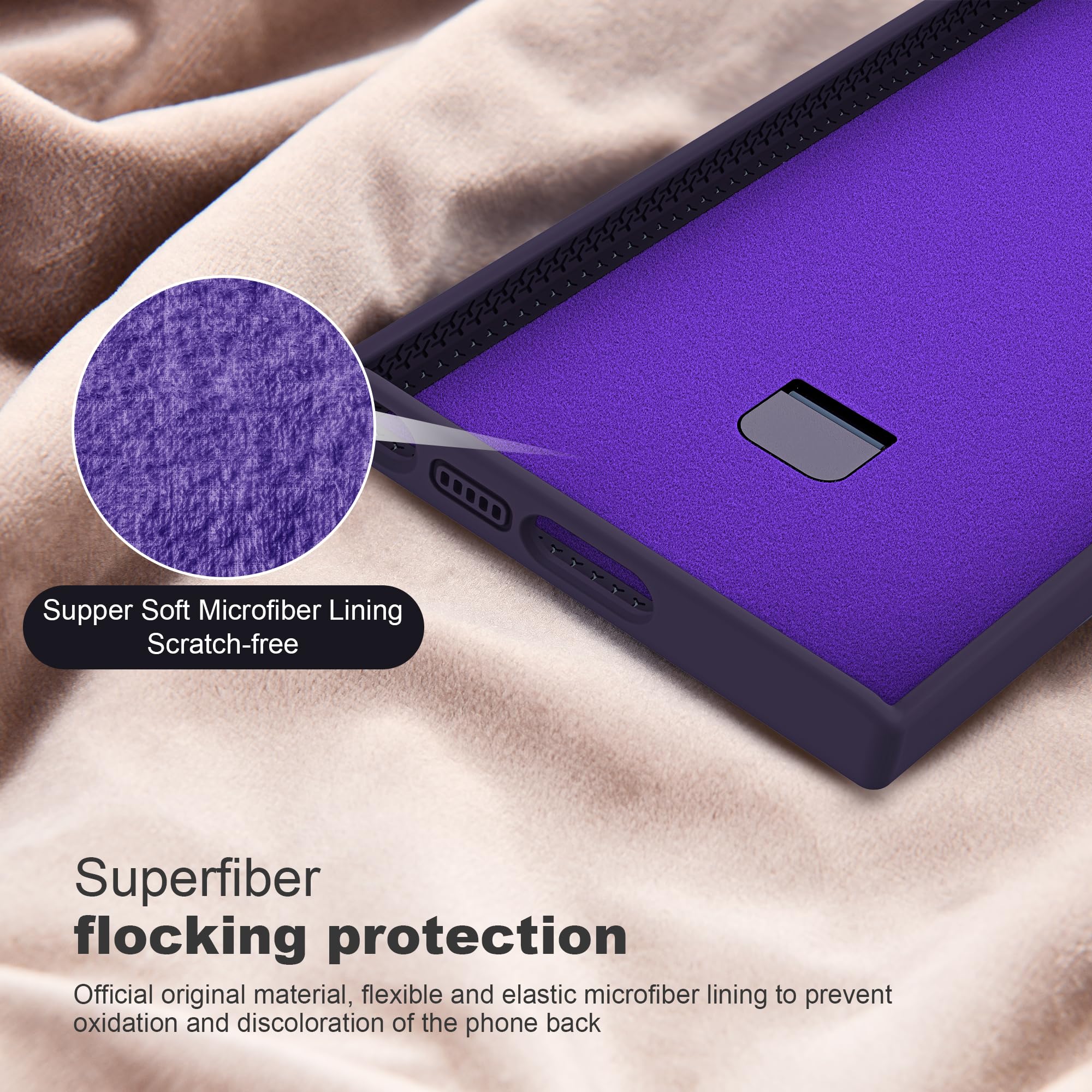 Foto 6 pulgar | Funda De Teléfono Skylmw Para Samsung Galaxy S24 Ultra Silicone Púrpura - Venta Internacional.