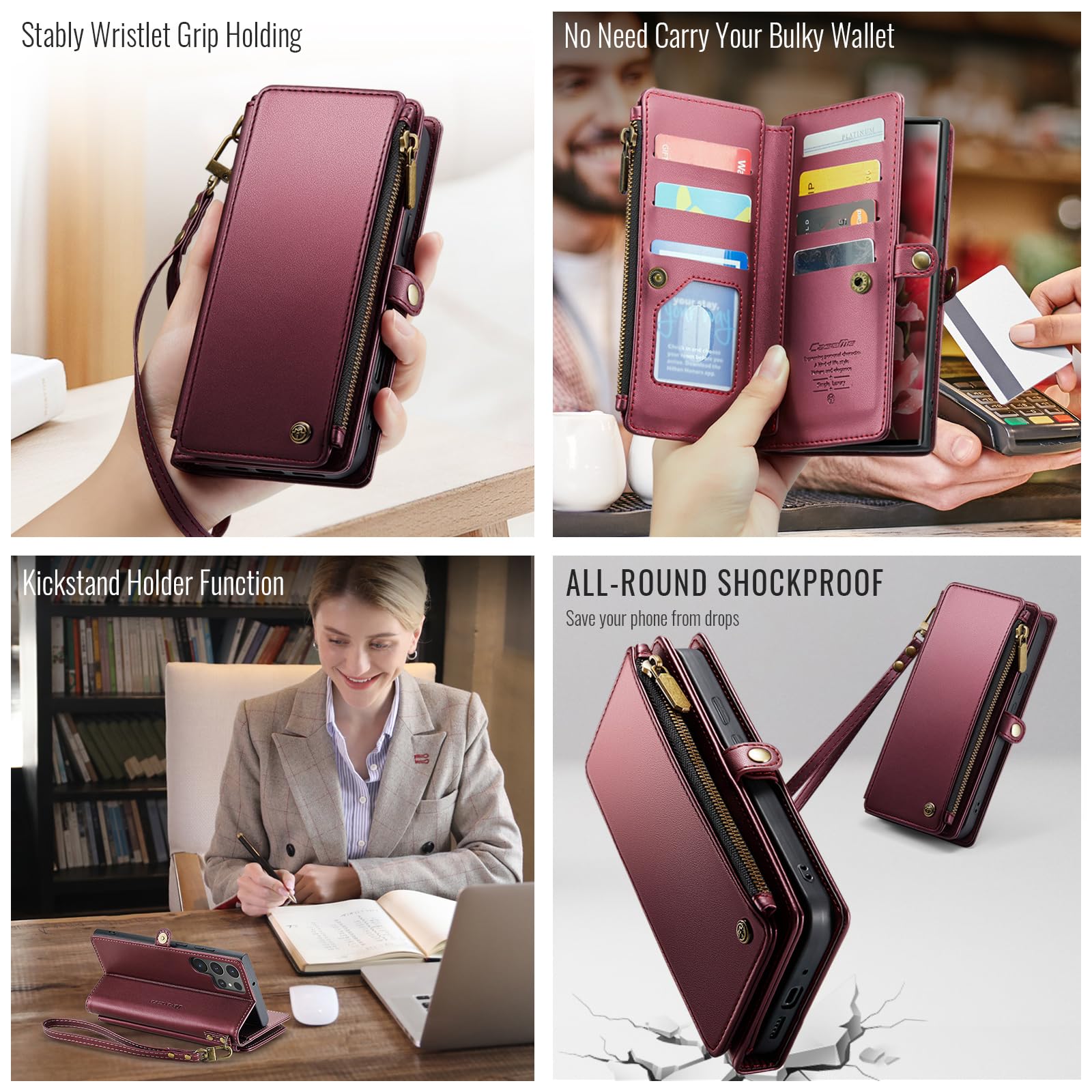 Foto 5 pulgar | Funda Tipo Cartera Compatible Con Samsung Galaxy S22 Ultra 5g - Venta Internacional.