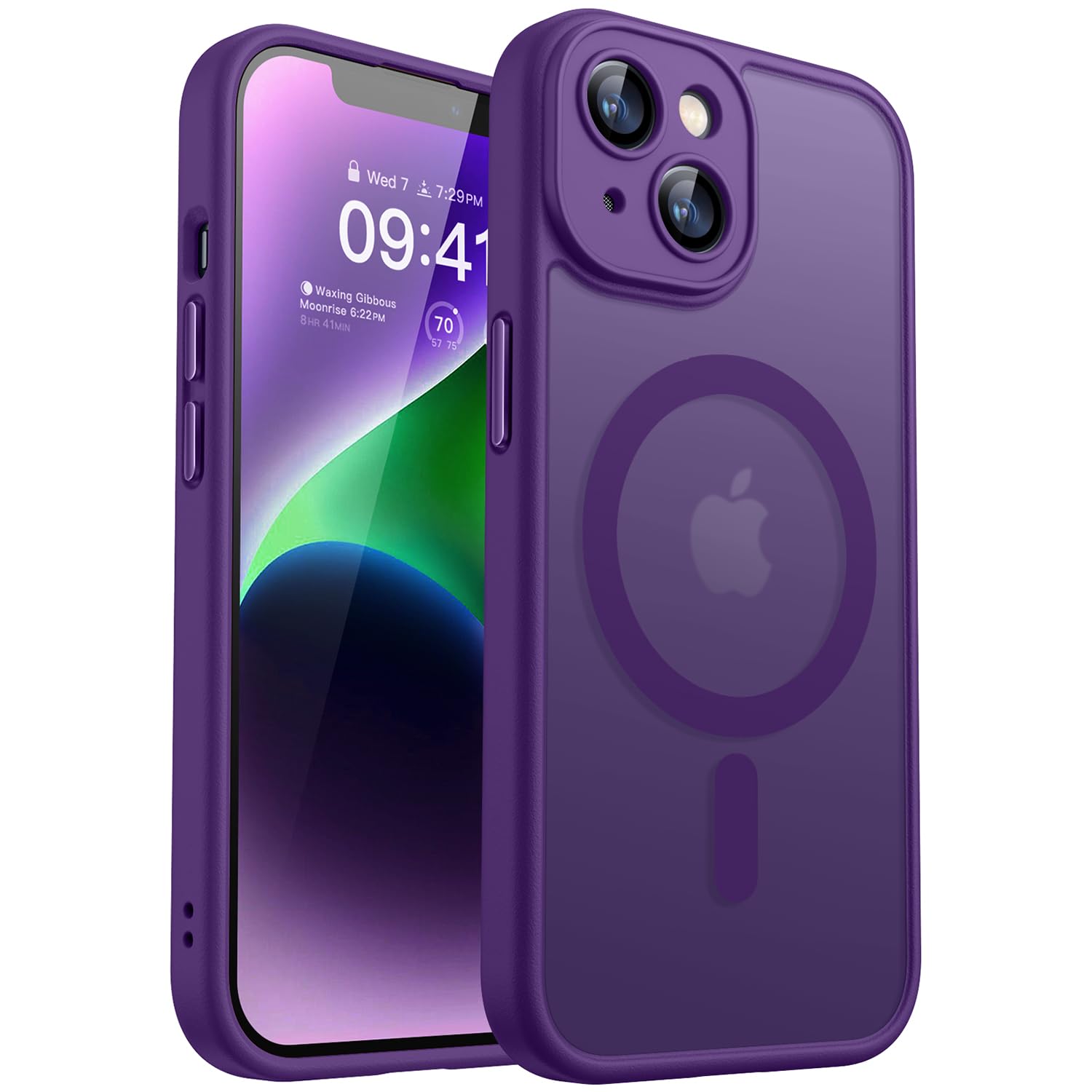 Foto 2 pulgar | Funda Magnética Canshn Para Iphone 14 6.1, Color Morado Oscuro - Venta Internacional.