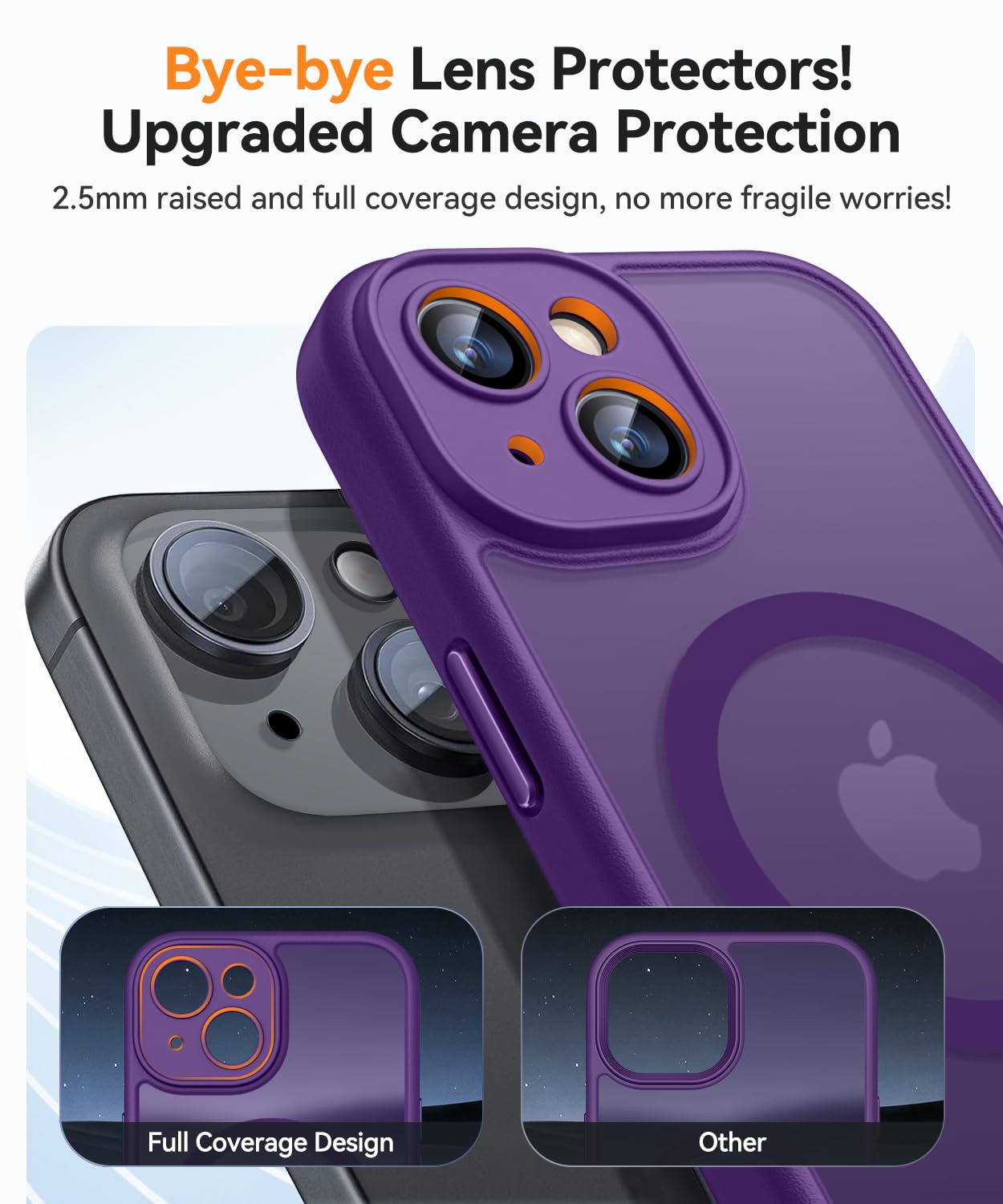 Foto 4 pulgar | Funda Magnética Canshn Para Iphone 14 6.1, Color Morado Oscuro - Venta Internacional.
