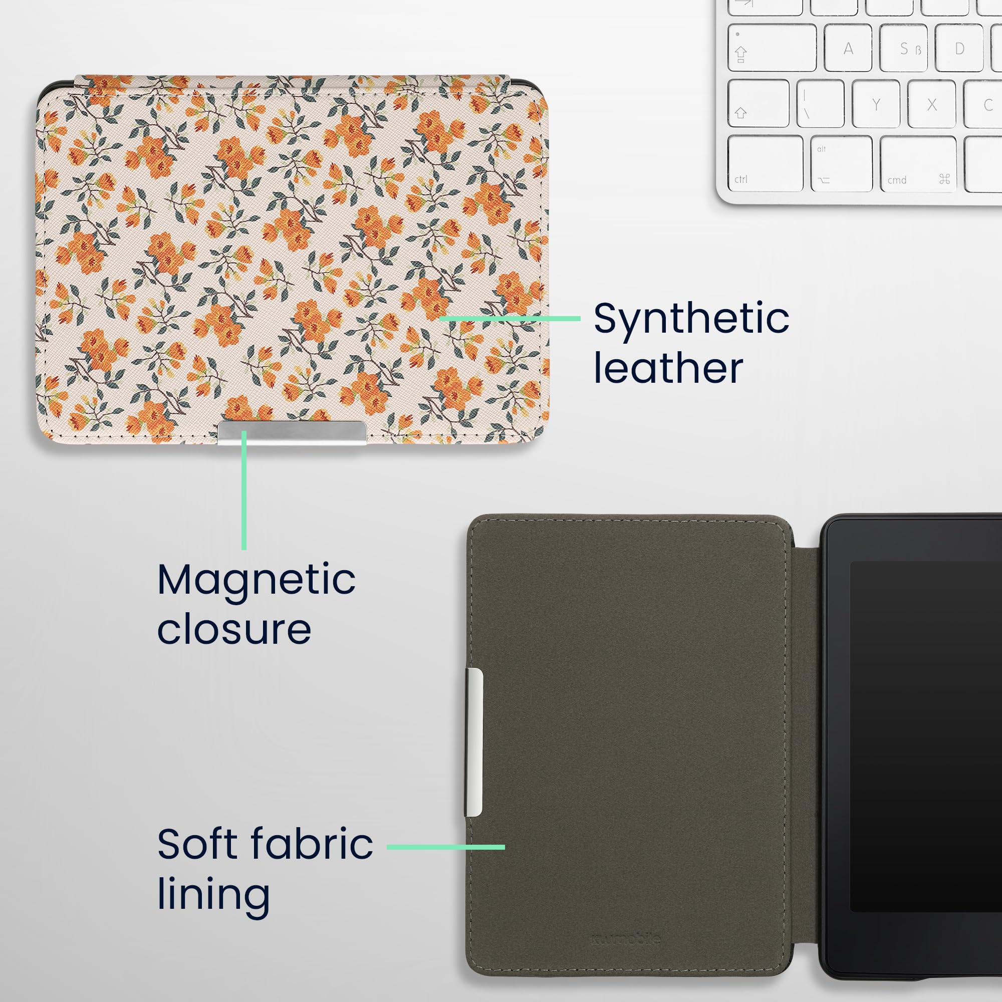 Foto 5 | Funda Kwmobile Compatible Con Amazon Kindle Paperwhite, Color Amarillo - Venta Internacional.