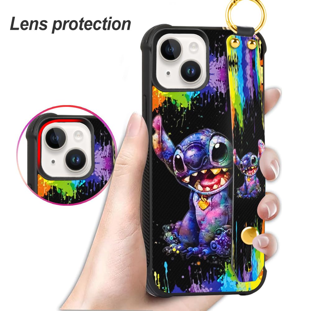 Foto 7 pulgar | Funda De Teléfono Cuwana Cartoon Para Iphone 15 Plus De 6.7 Pulgadas Con Cordón - Venta Internacional.