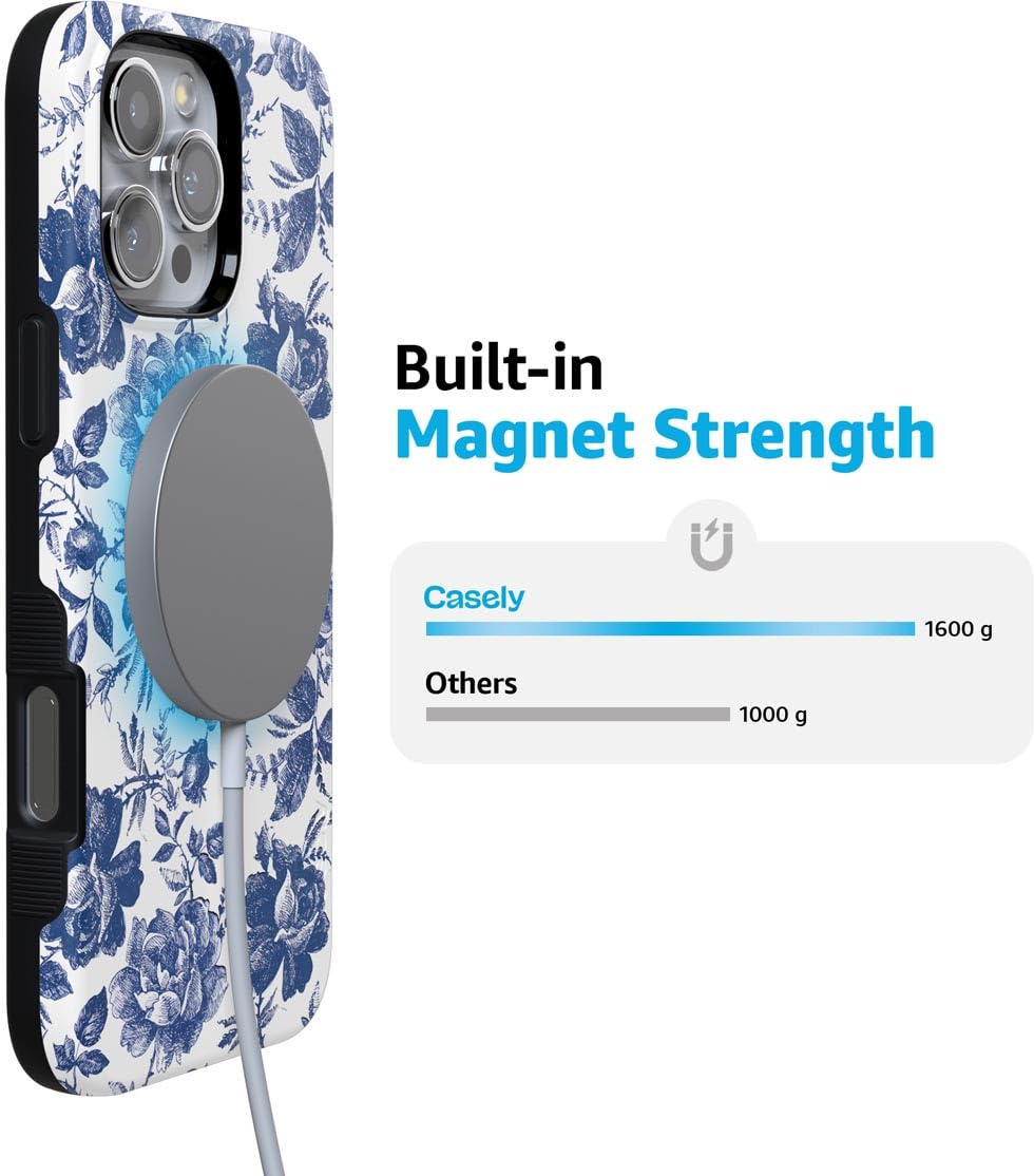 Foto 7 pulgar | Funda Para Teléfono Casely Rose To Fame Para Iphone 16 Pro, Azul Y Blanco - Venta Internacional.