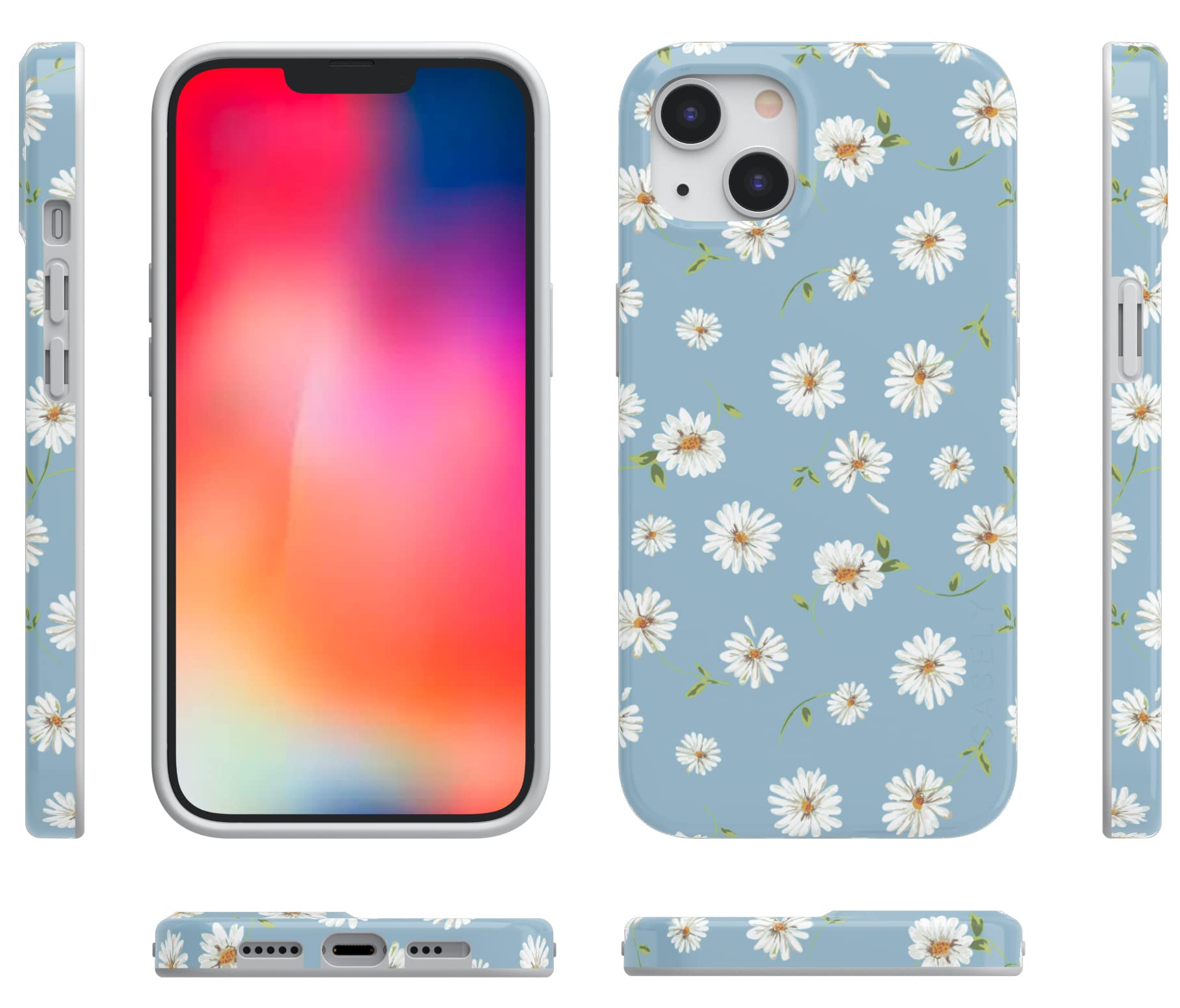 Foto 7 pulgar | Funda De Teléfono Casely Daisy Daydream Baby Blue Floral Para Iphone 13 - Venta Internacional.