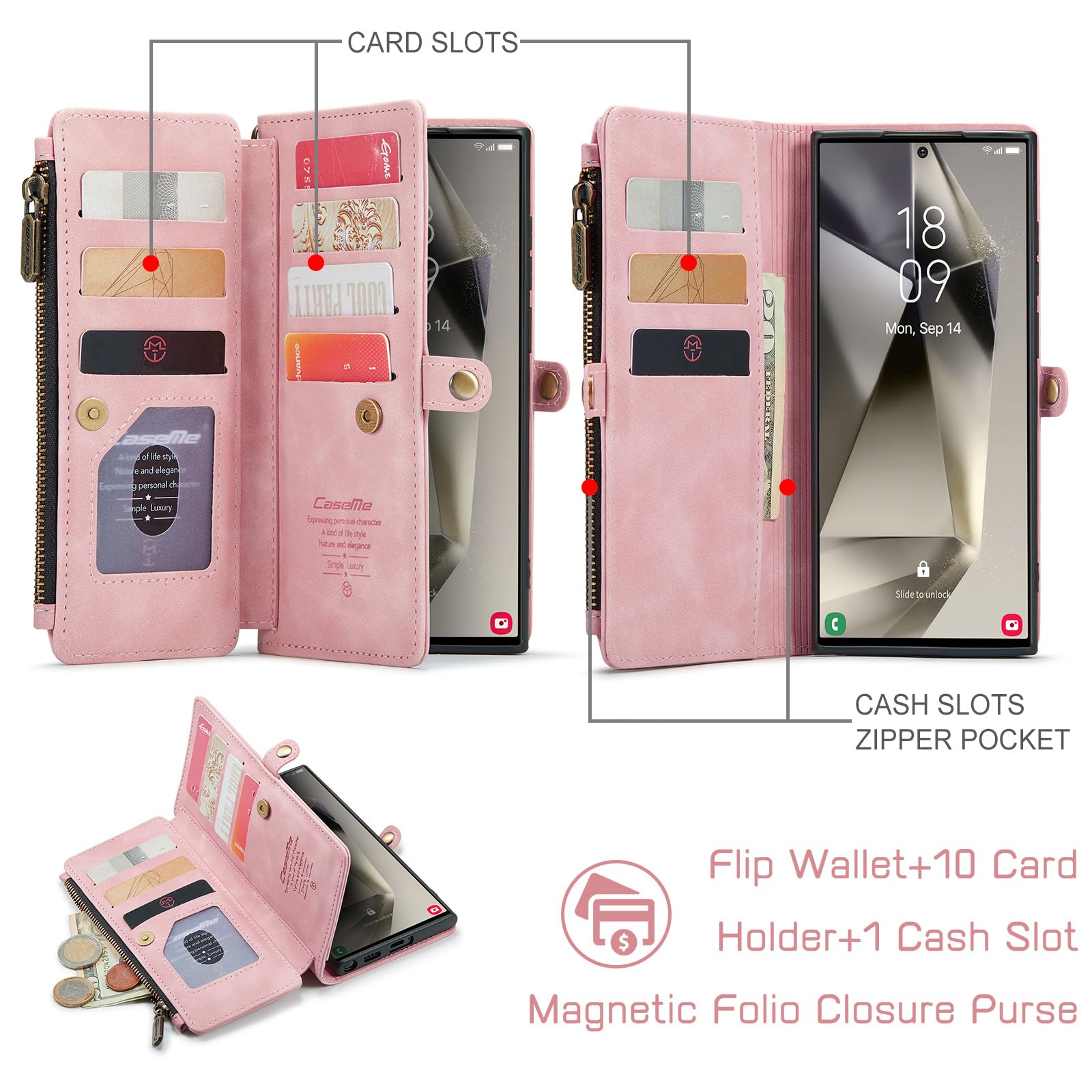 Foto 4 pulgar | Funda Wallet Defcase Compatible Con Samsung Galaxy S24 Ultra - Venta Internacional.