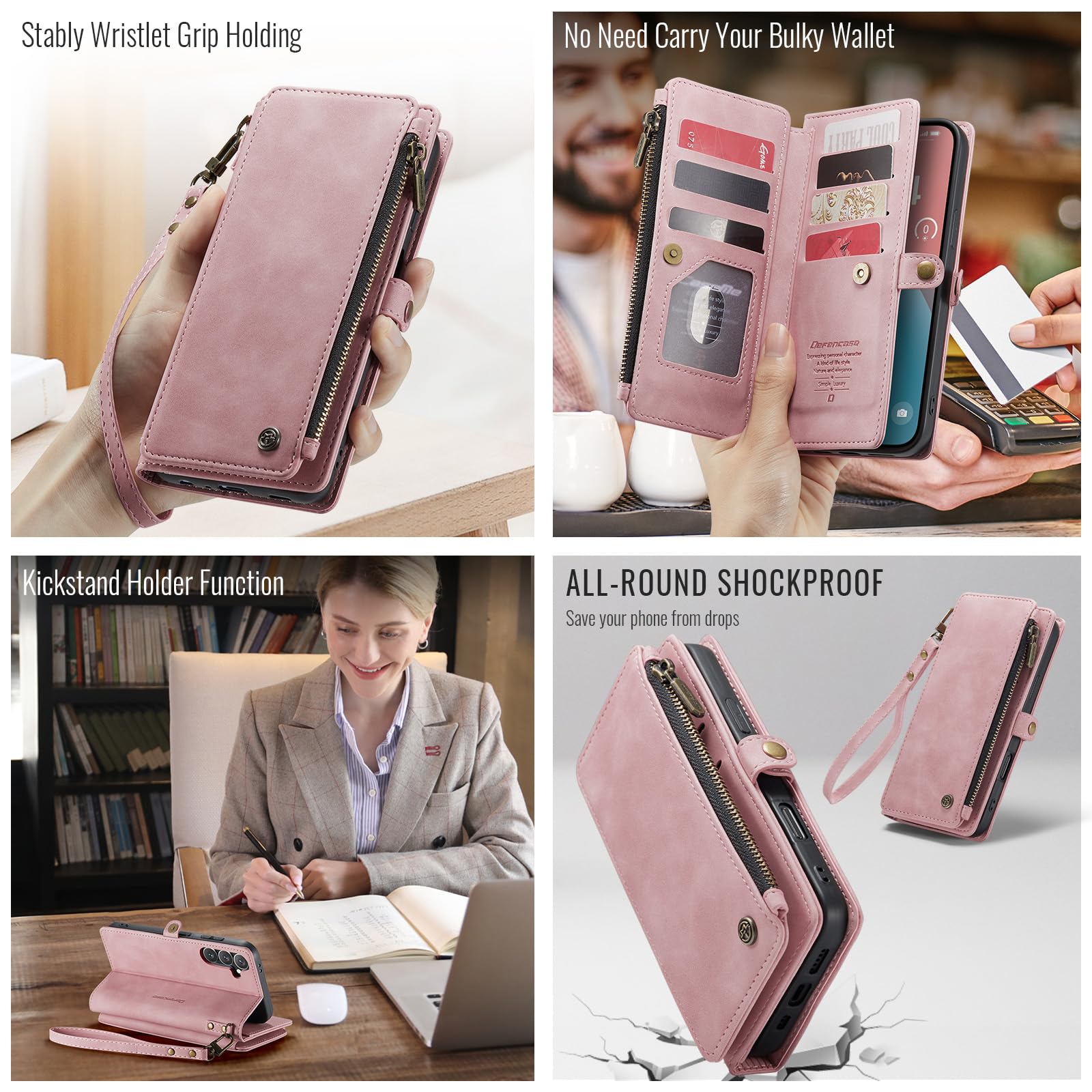 Foto 5 pulgar | Funda Wallet Defcase Compatible Con Samsung Galaxy S24 Fe 5g - Venta Internacional.