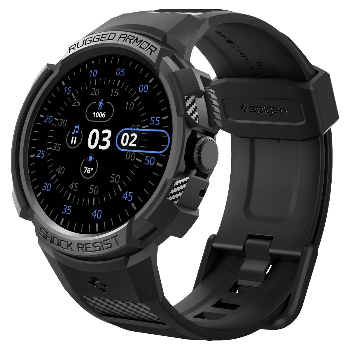 Foto 2 pulgar | Funda Con Correa Para Google Pixel Watch 3 Spigen Rugged Armor Pro De 41 Mm, Color Negro - Venta Internacional.