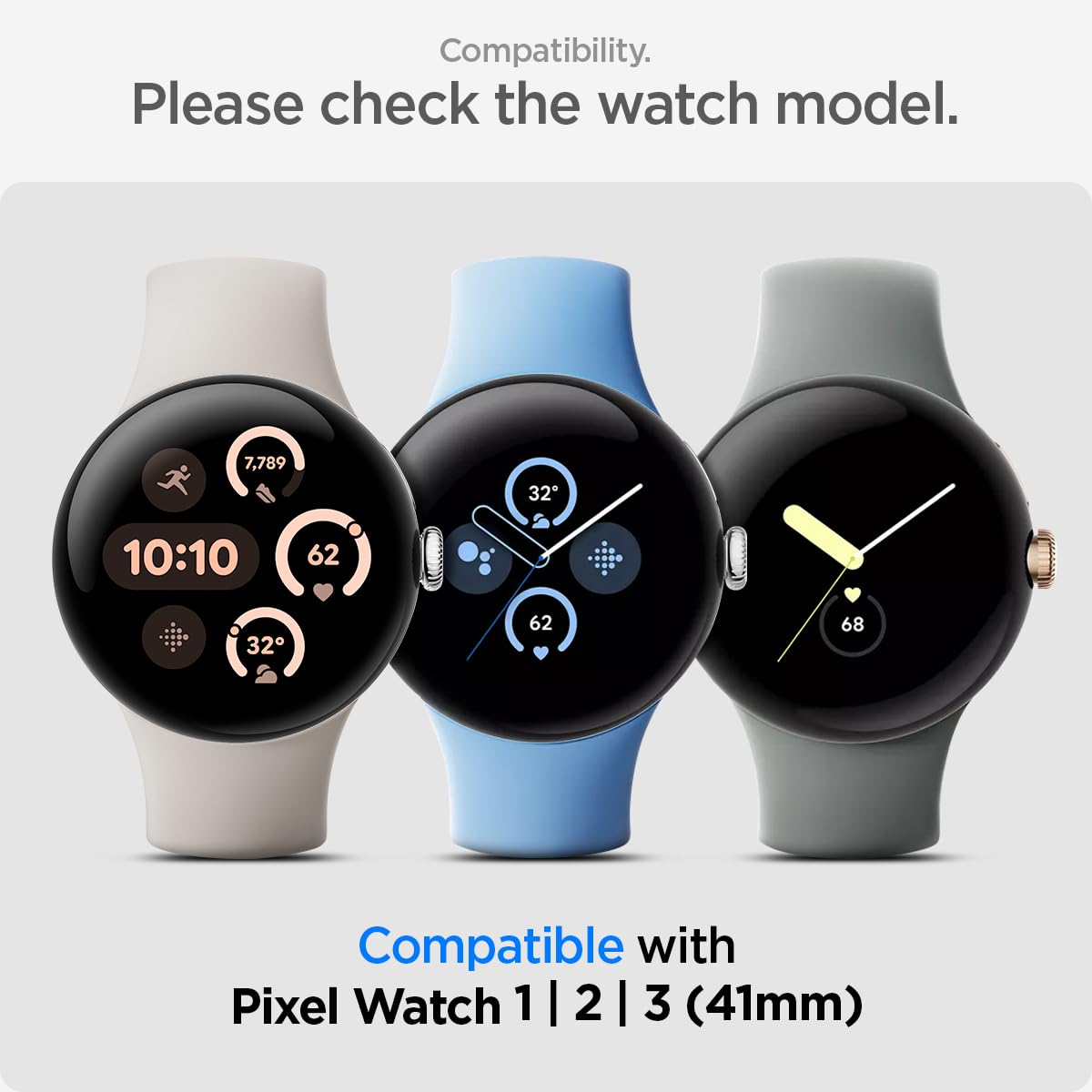 Foto 3 pulgar | Funda Con Correa Para Google Pixel Watch 3 Spigen Rugged Armor Pro De 41 Mm, Color Negro - Venta Internacional.