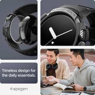 Foto 3 | Funda Con Correa Para Google Pixel Watch 3 Spigen Rugged Armor Pro De 41 Mm, Color Negro - Venta Internacional.