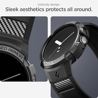 Foto 4 | Funda Con Correa Para Google Pixel Watch 3 Spigen Rugged Armor Pro De 41 Mm, Color Negro - Venta Internacional.