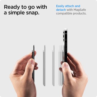 Foto 4 | Tarjetero Magnético Spigen Magfit Para Iphone Con Magsafe Pu Negro - Venta Internacional.