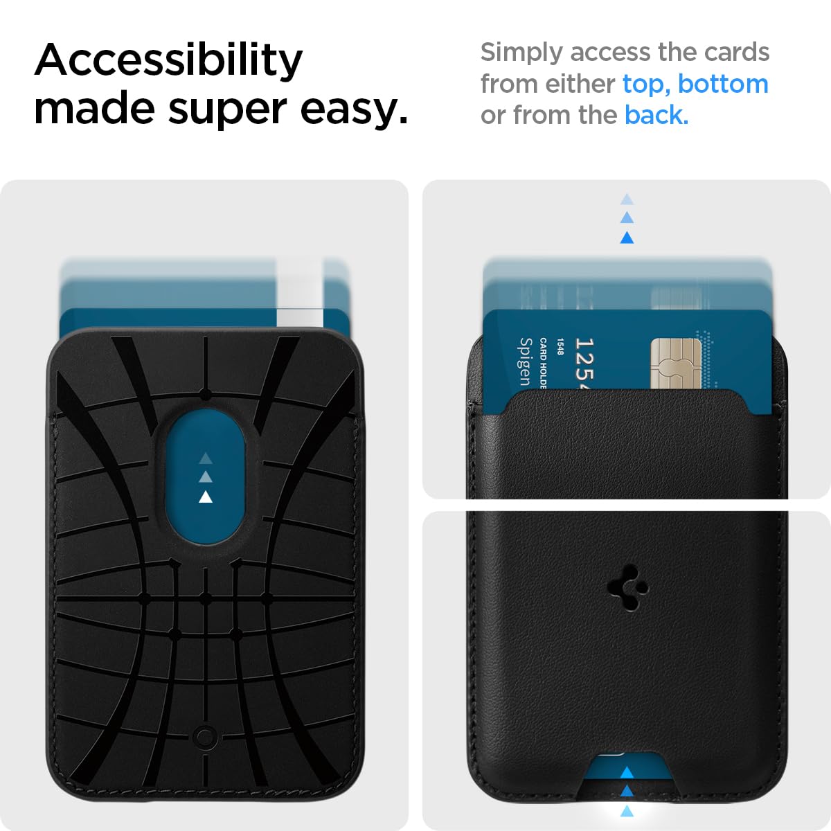 Foto 8 pulgar | Tarjetero Magnético Spigen Magfit Para Iphone Con Magsafe Pu Negro - Venta Internacional.