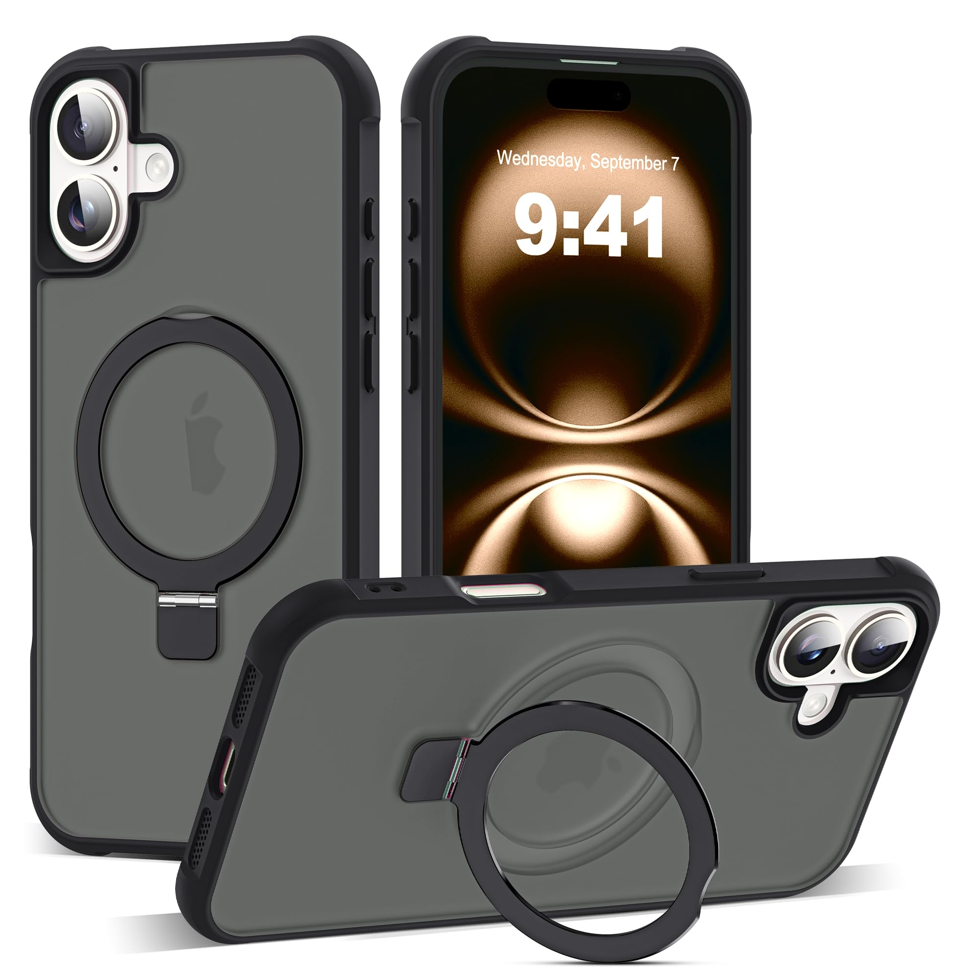 Foto 2 pulgar | Funda De Teléfono Skylmw Compatible Con Iphone 16 Plus Negra - Venta Internacional.