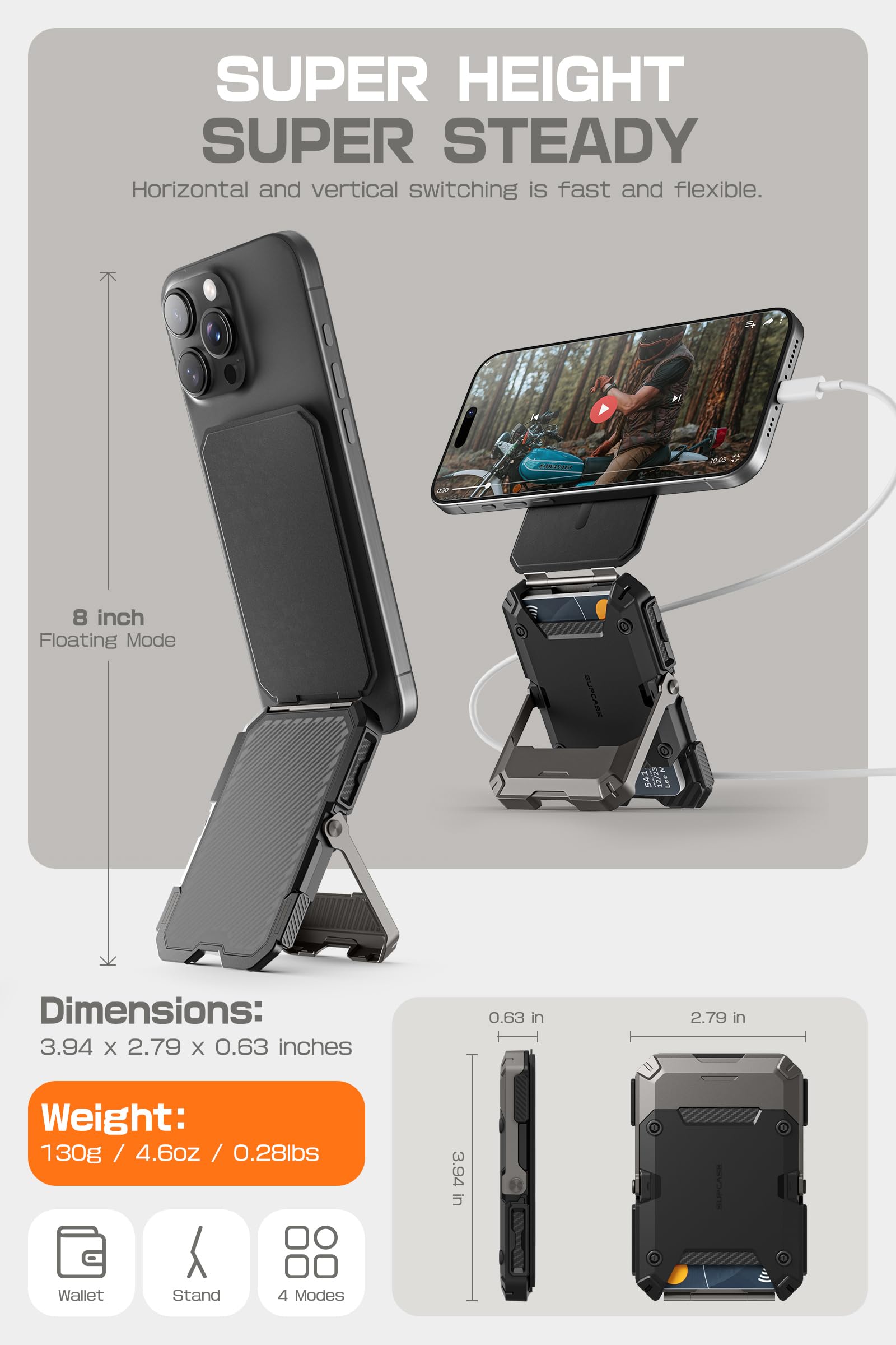 Foto 6 pulgar | Cartera Magnética Con Soporte Supcase Para Iphone 16/15/14/13/12 - Venta Internacional.