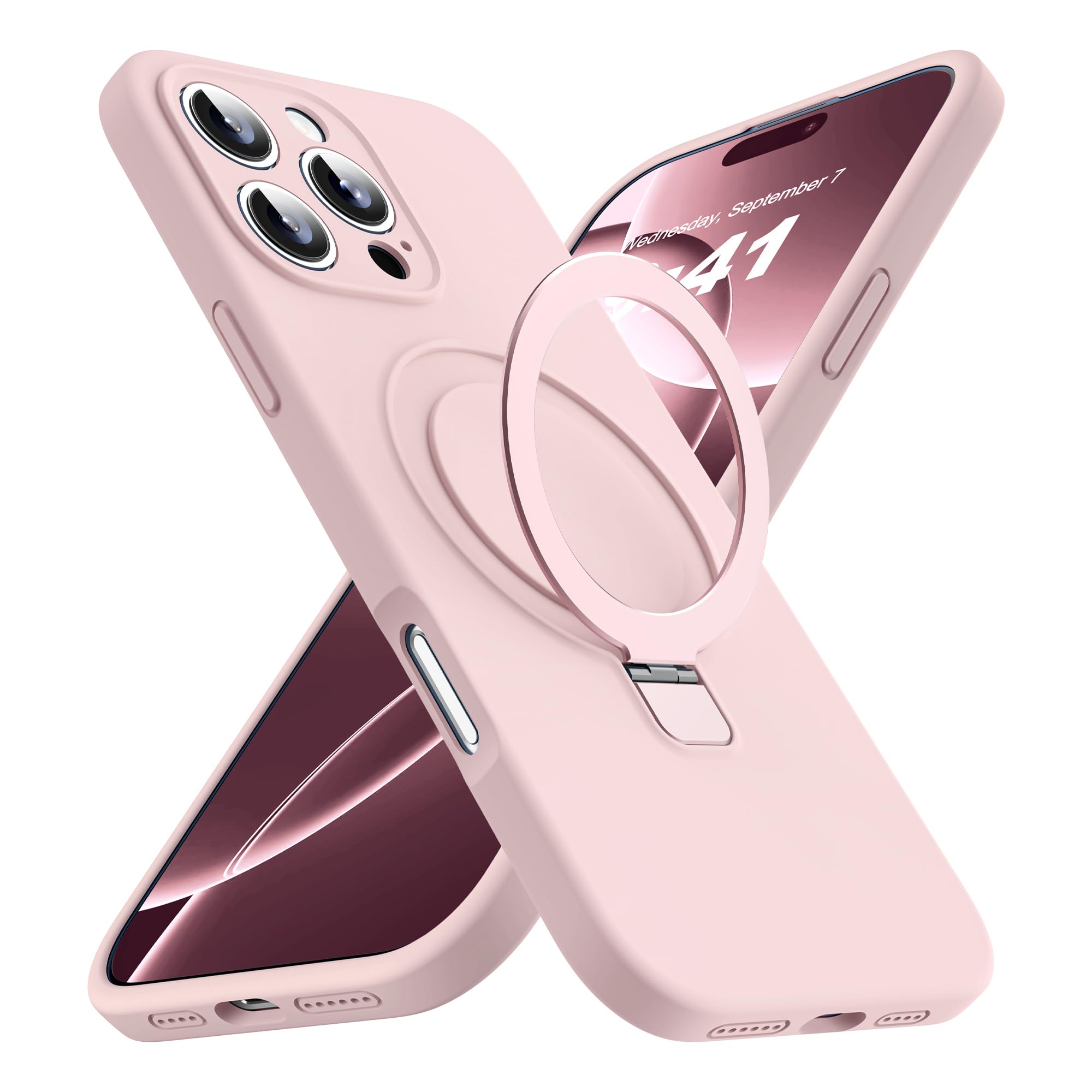 Foto 2 pulgar | Funda De Teléfono Sky-lmw Diseñada Para Iphone 16 Pro Max De Silicona Rosa - Venta Internacional.