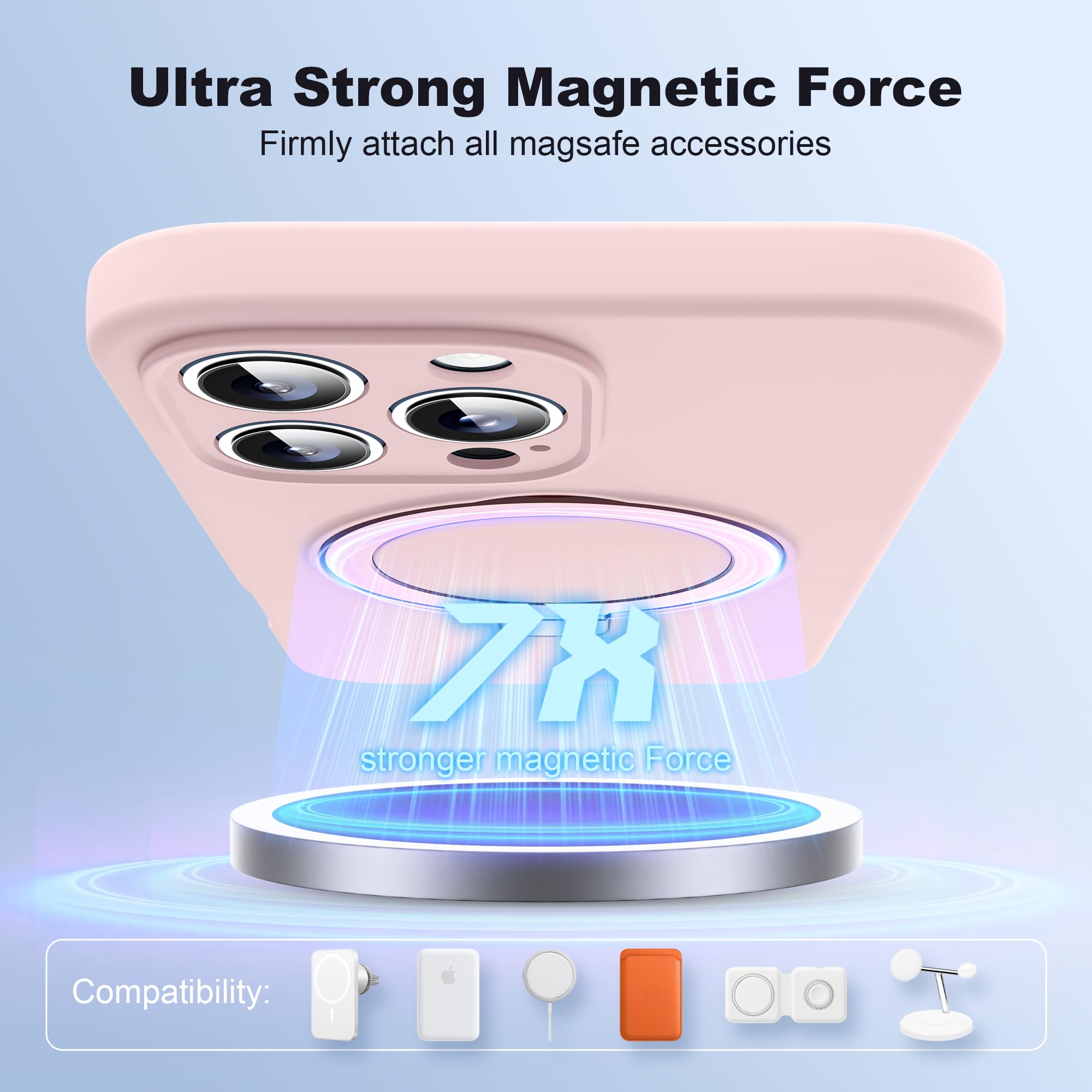 Foto 3 | Funda De Teléfono Sky-lmw Diseñada Para Iphone 16 Pro Max De Silicona Rosa - Venta Internacional.