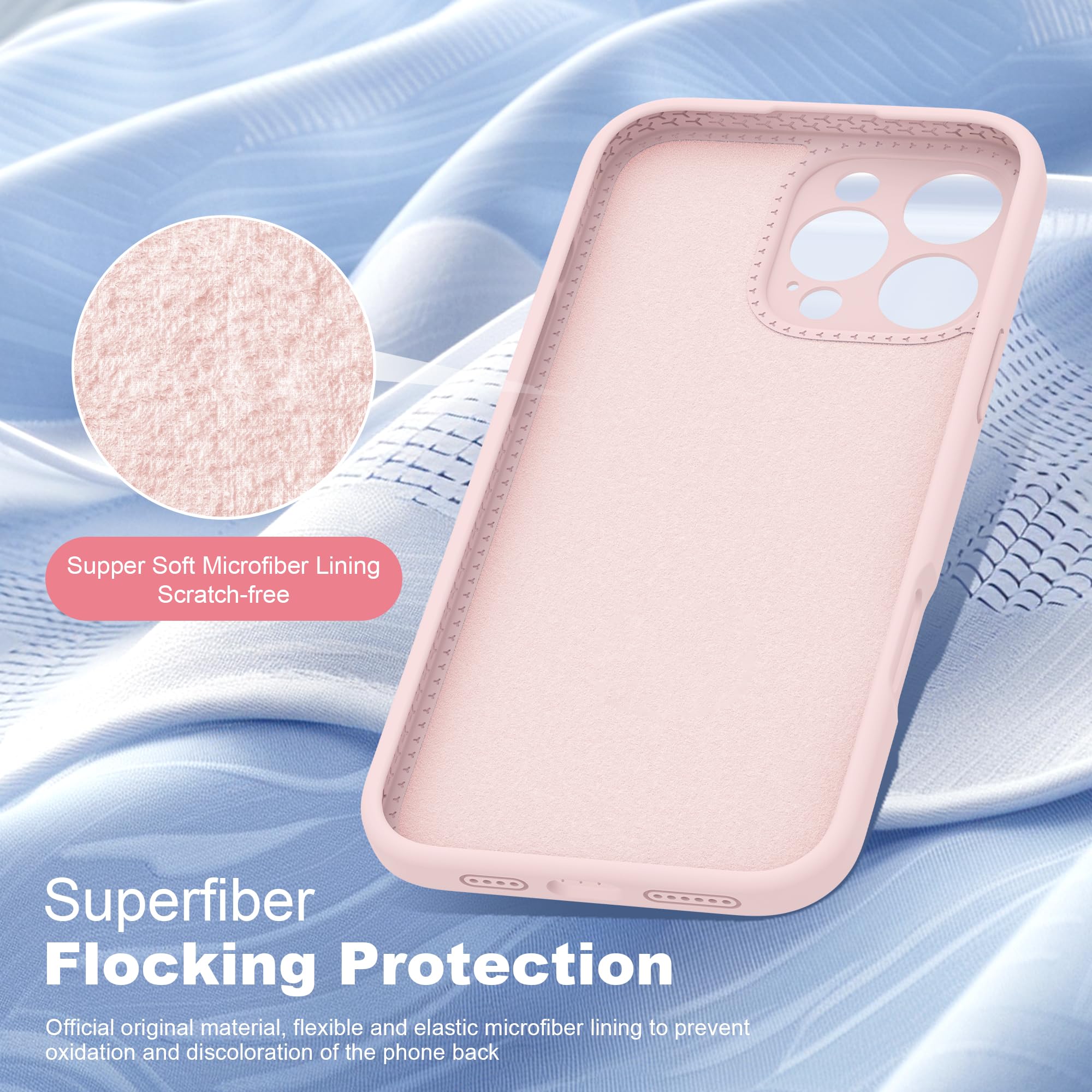 Foto 6 pulgar | Funda De Teléfono Sky-lmw Diseñada Para Iphone 16 Pro Max De Silicona Rosa - Venta Internacional.