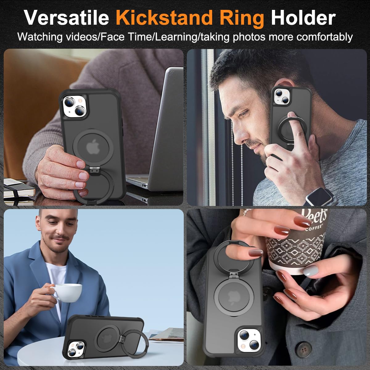 Foto 5 | Funda De Teléfono Skylmw Compatible Con Iphone 14 Plus Negra - Venta Internacional.