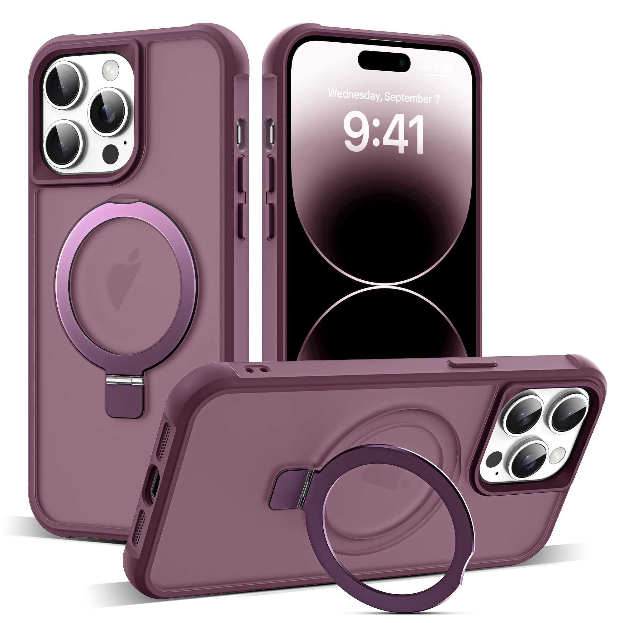 Foto 2 pulgar | Funda De Teléfono Sky-lmw Compatible Con Iphone 14 Pro, Color Rojo Vino - Venta Internacional.