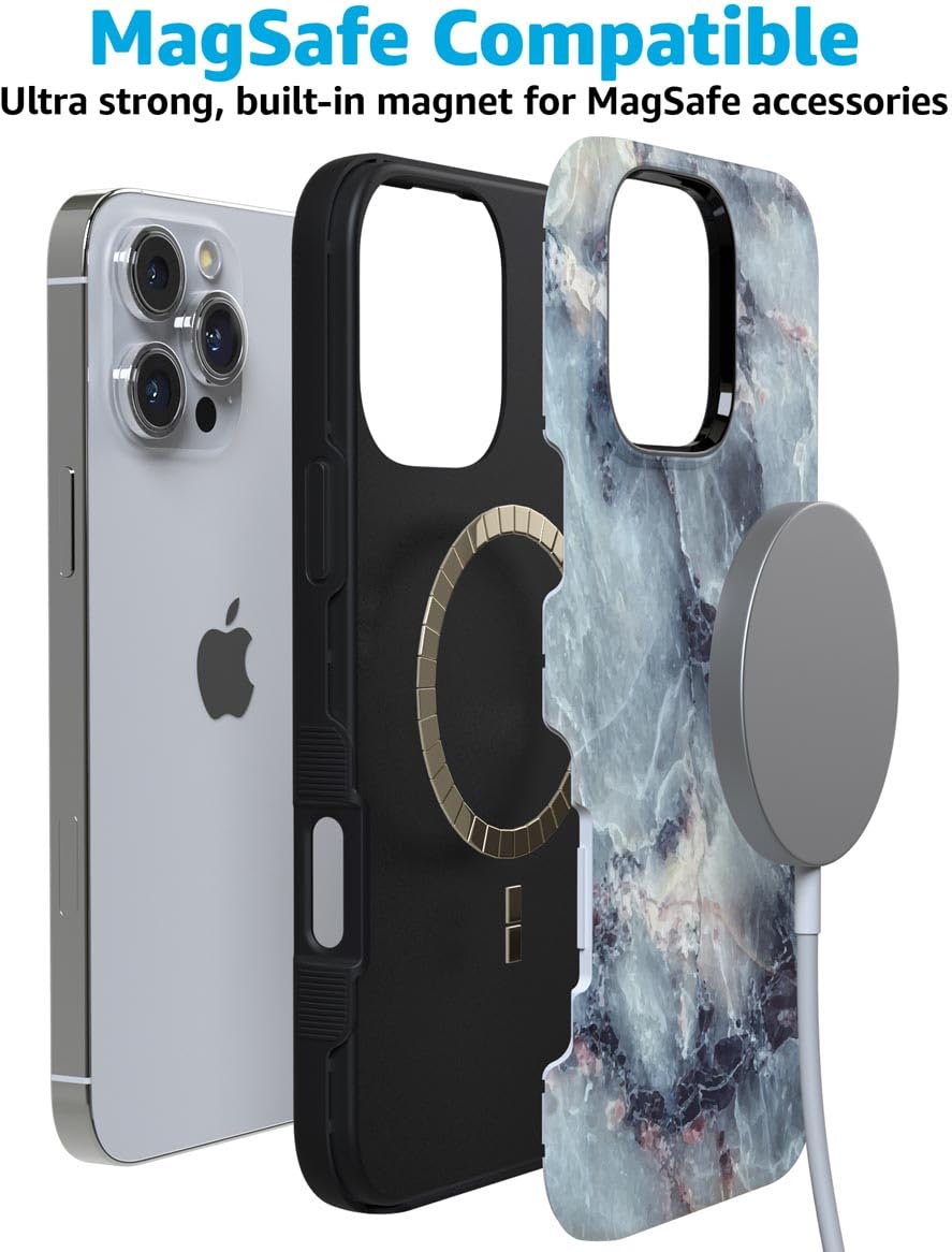 Foto 8 pulgar | Funda Para Teléfono Casely Bold Protective Marble Deep Sea Marble - Venta Internacional.