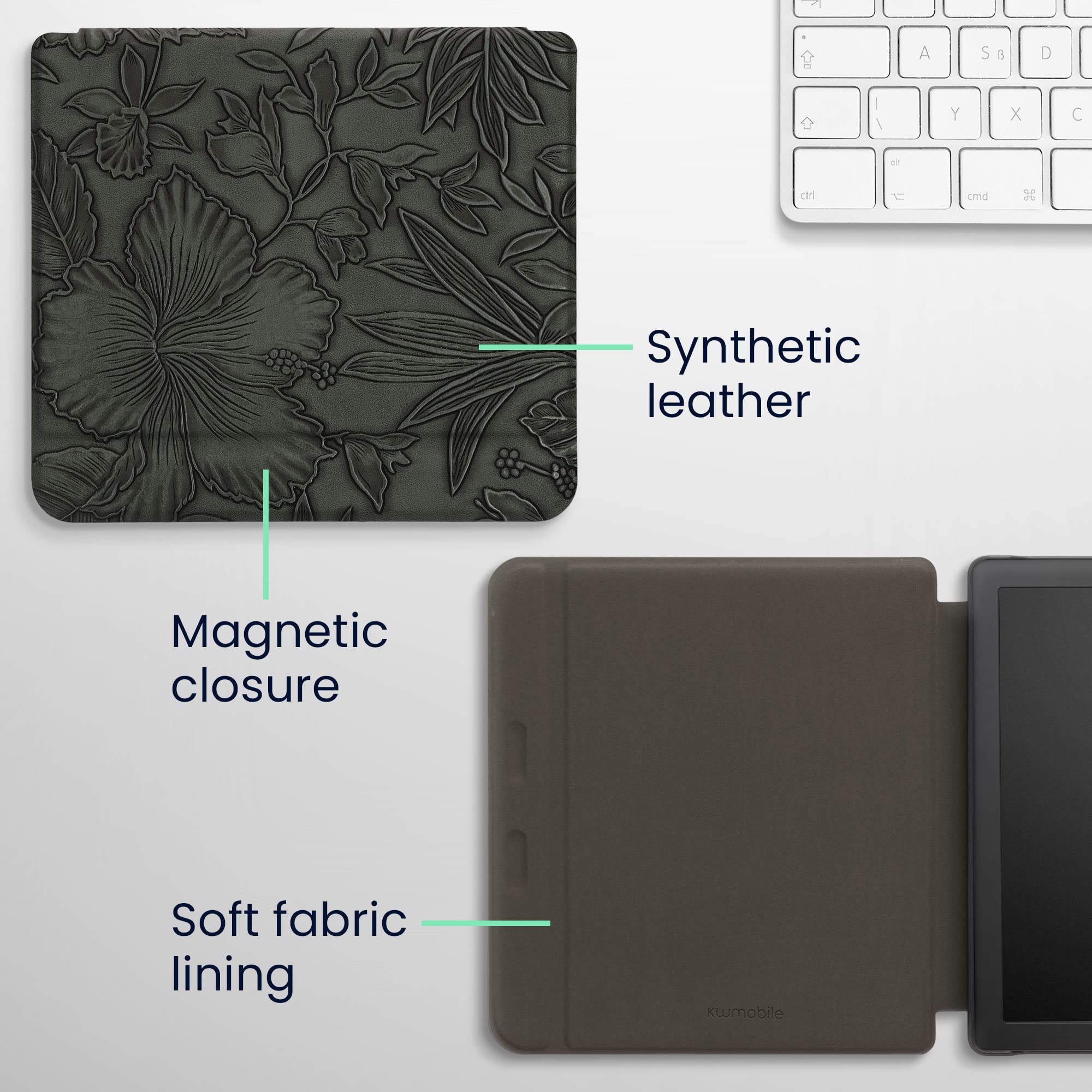 Foto 5 | Funda Kwmobile Compatible Con El Lector Electrónico Kobo Libra 2 - Venta Internacional.