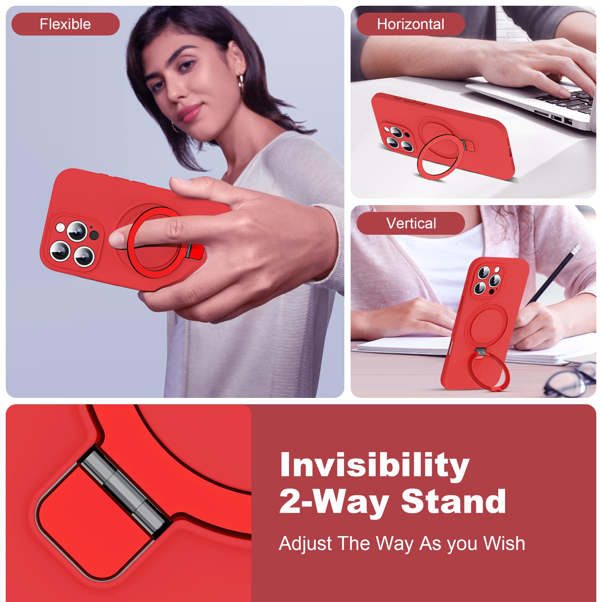 Foto 3 pulgar | Funda De Teléfono Skylmw Diseñada Para Iphone 16 Pro Max Red De 6.9'' - Venta Internacional.