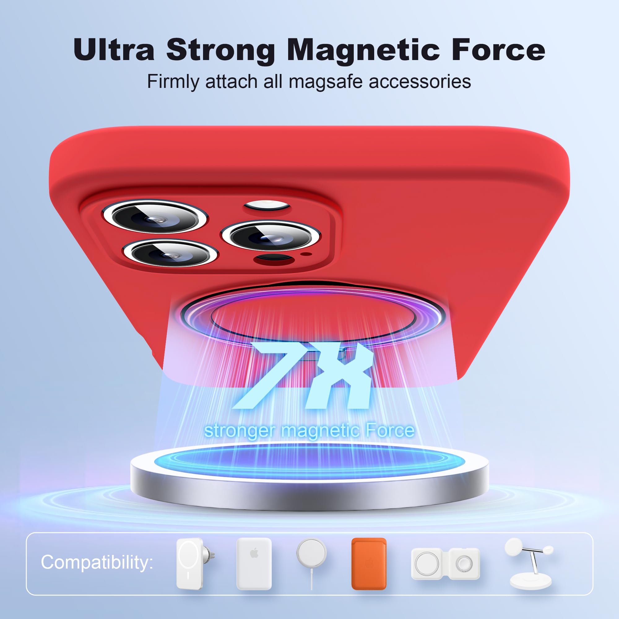 Foto 4 pulgar | Funda De Teléfono Skylmw Diseñada Para Iphone 16 Pro Max Red De 6.9'' - Venta Internacional.