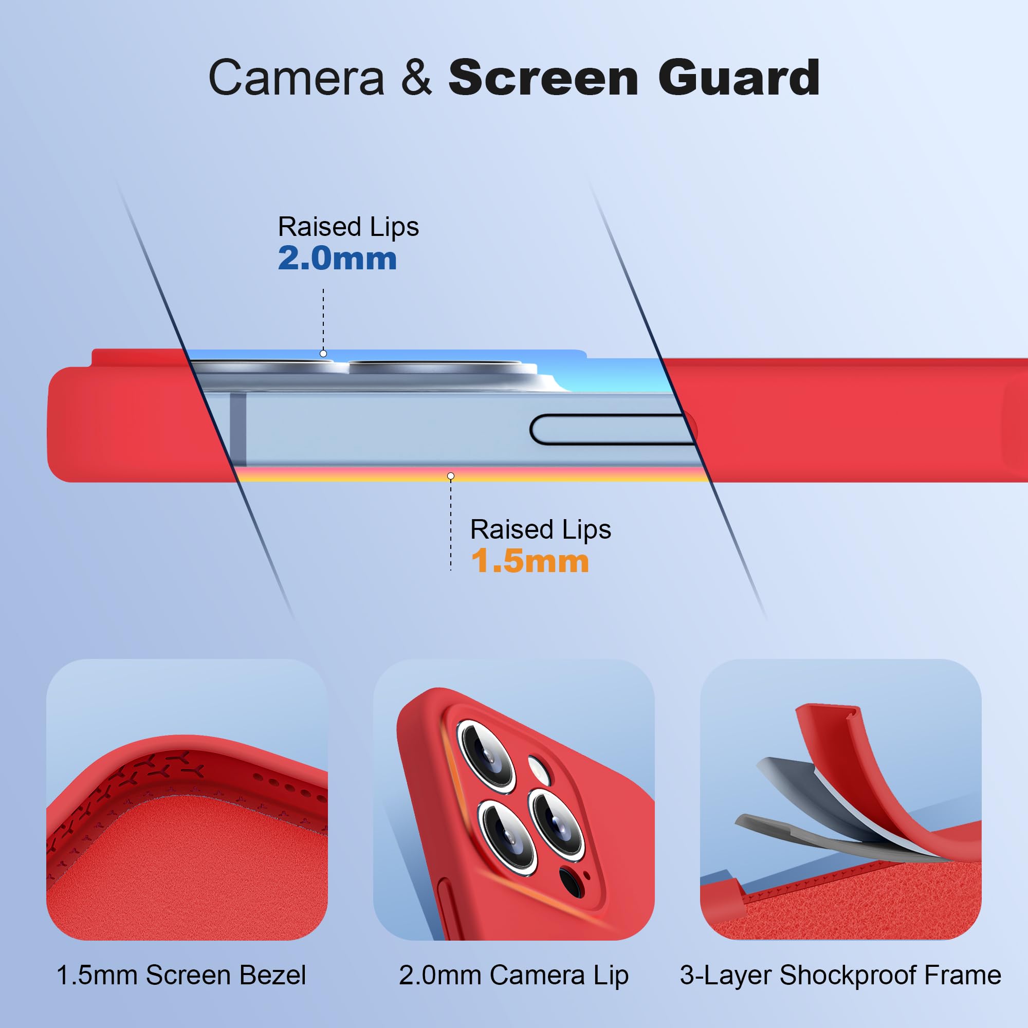 Foto 5 pulgar | Funda De Teléfono Skylmw Diseñada Para Iphone 16 Pro Max Red De 6.9'' - Venta Internacional.
