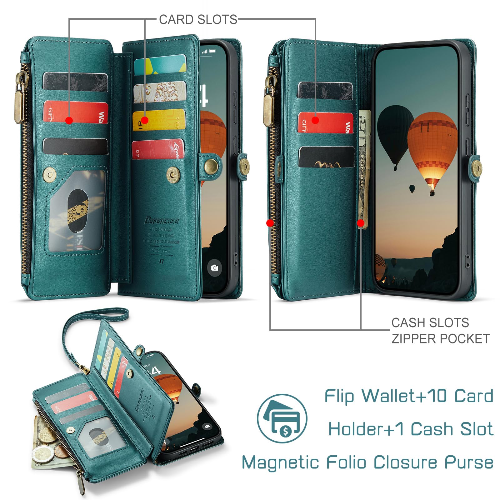 Foto 4 pulgar | Funda Wallet Defcase Compatible Con Samsung Galaxy S24 Plus - Venta Internacional.