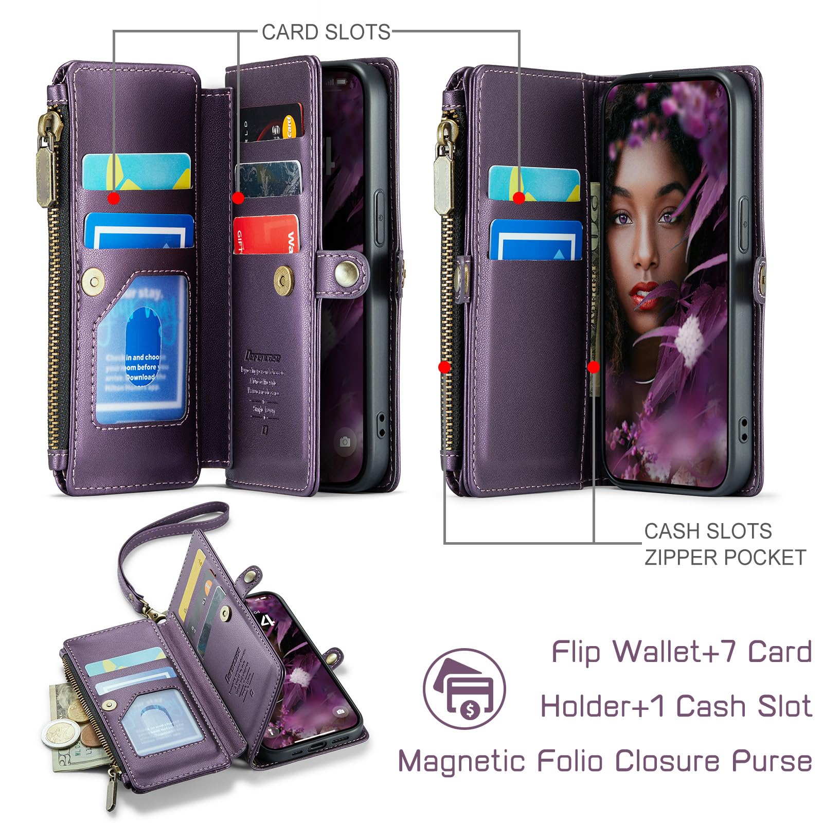 Foto 4 pulgar | Funda Wallet Defencase Compatible Con Iphone Se 2020 2022 - Venta Internacional.
