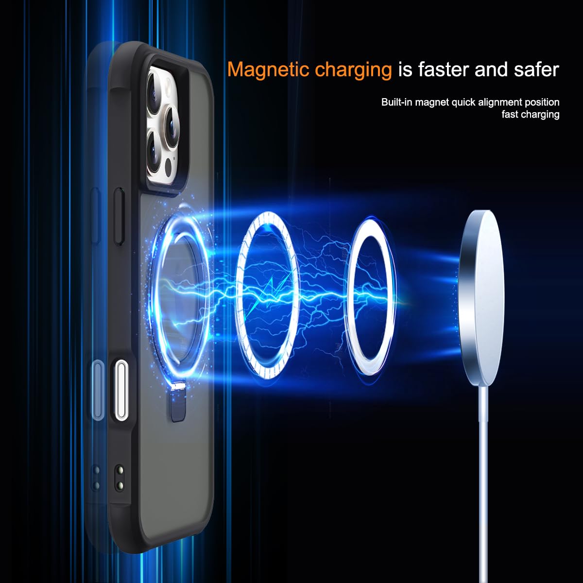 Foto 4 pulgar | Funda De Teléfono Skylmw Compatible Con Iphone 16 Pro Negra - Venta Internacional.