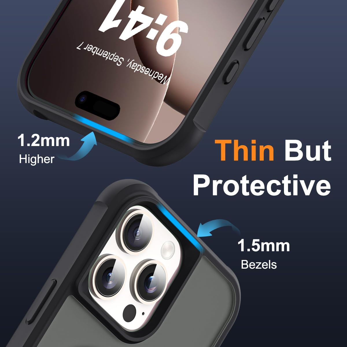 Foto 7 pulgar | Funda De Teléfono Skylmw Compatible Con Iphone 16 Pro Negra - Venta Internacional.