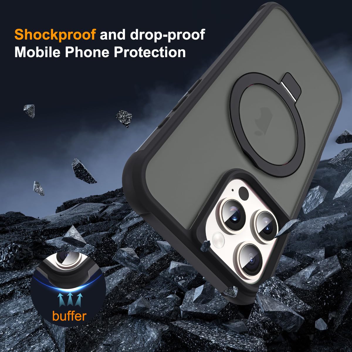Foto 8 pulgar | Funda De Teléfono Skylmw Compatible Con Iphone 16 Pro Negra - Venta Internacional.